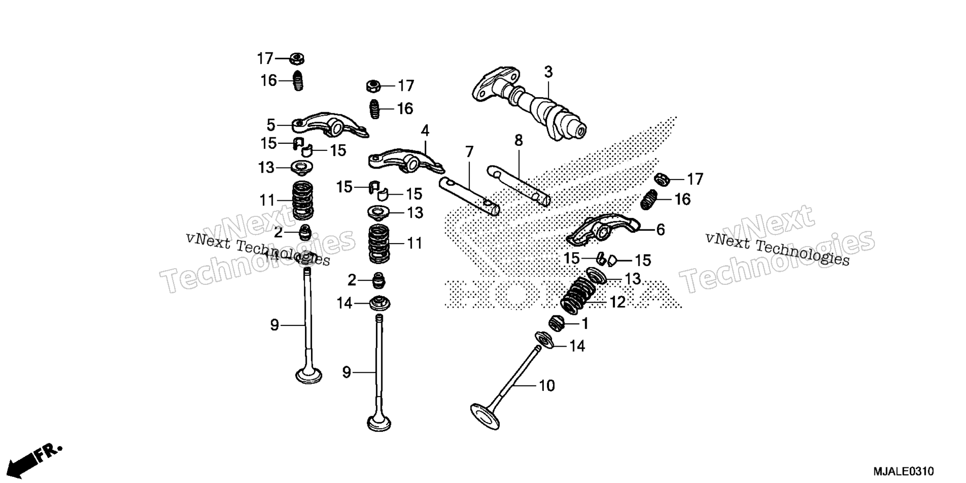 CAMSHAFT / клапан (RR.)