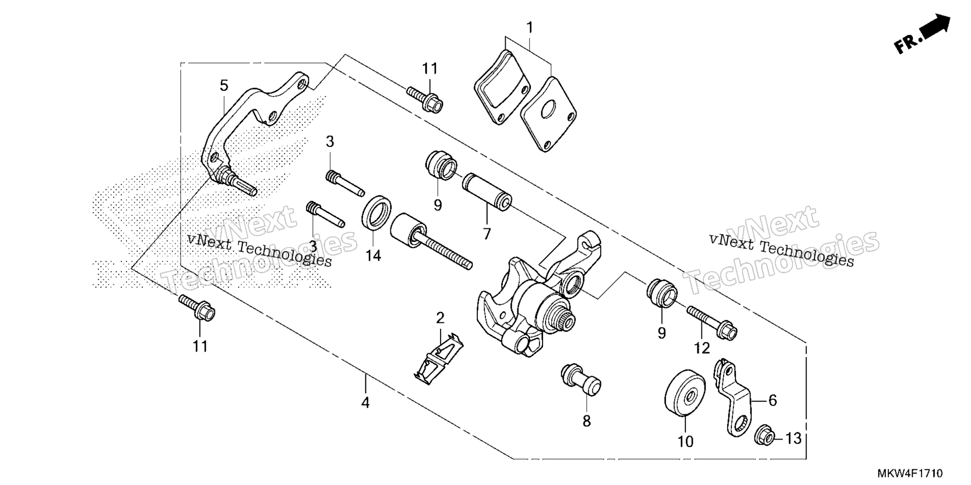PARKING тормоз CALIPER