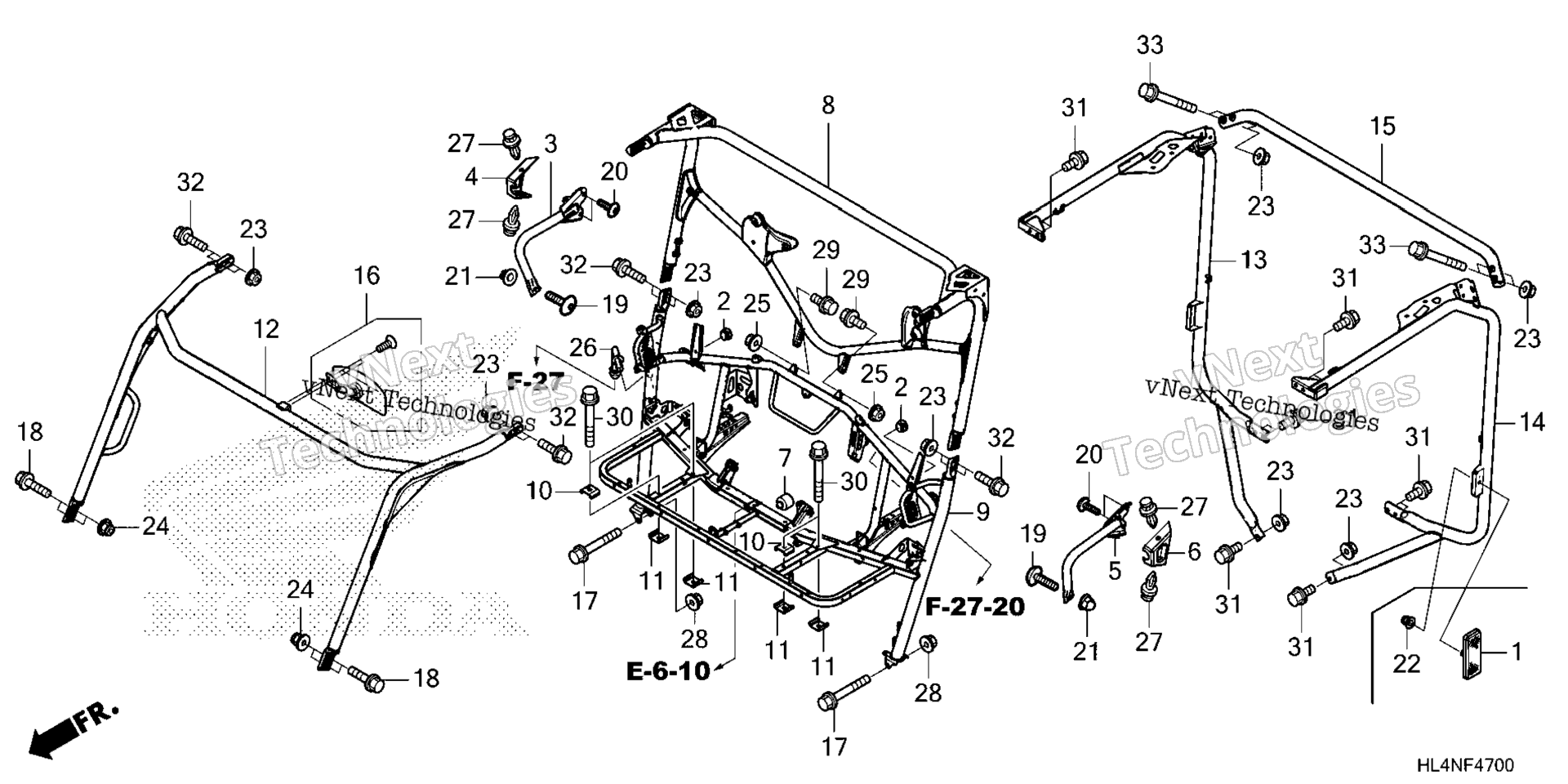 ROLL BAR /  BACK MIRROR