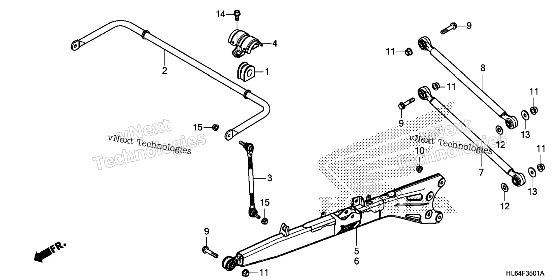 Задний рычаг подвески / REAR STABILIZER (2)