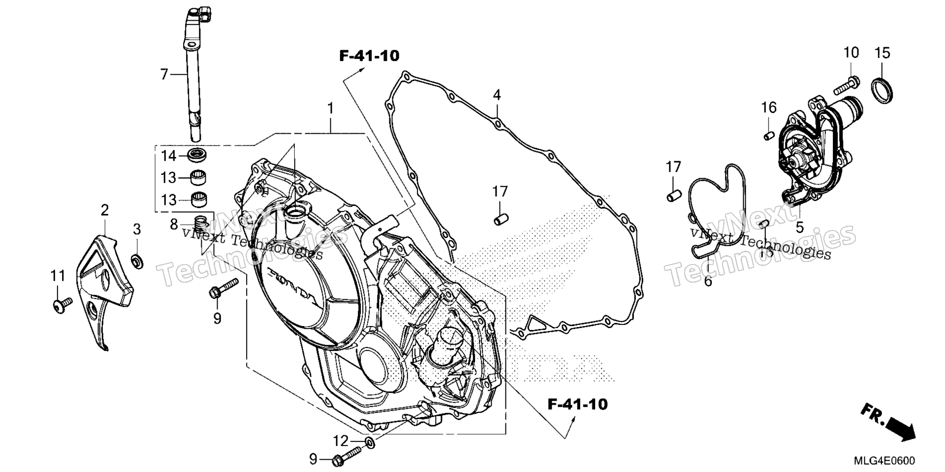 RIGHT CRANKCASE крышка (1)