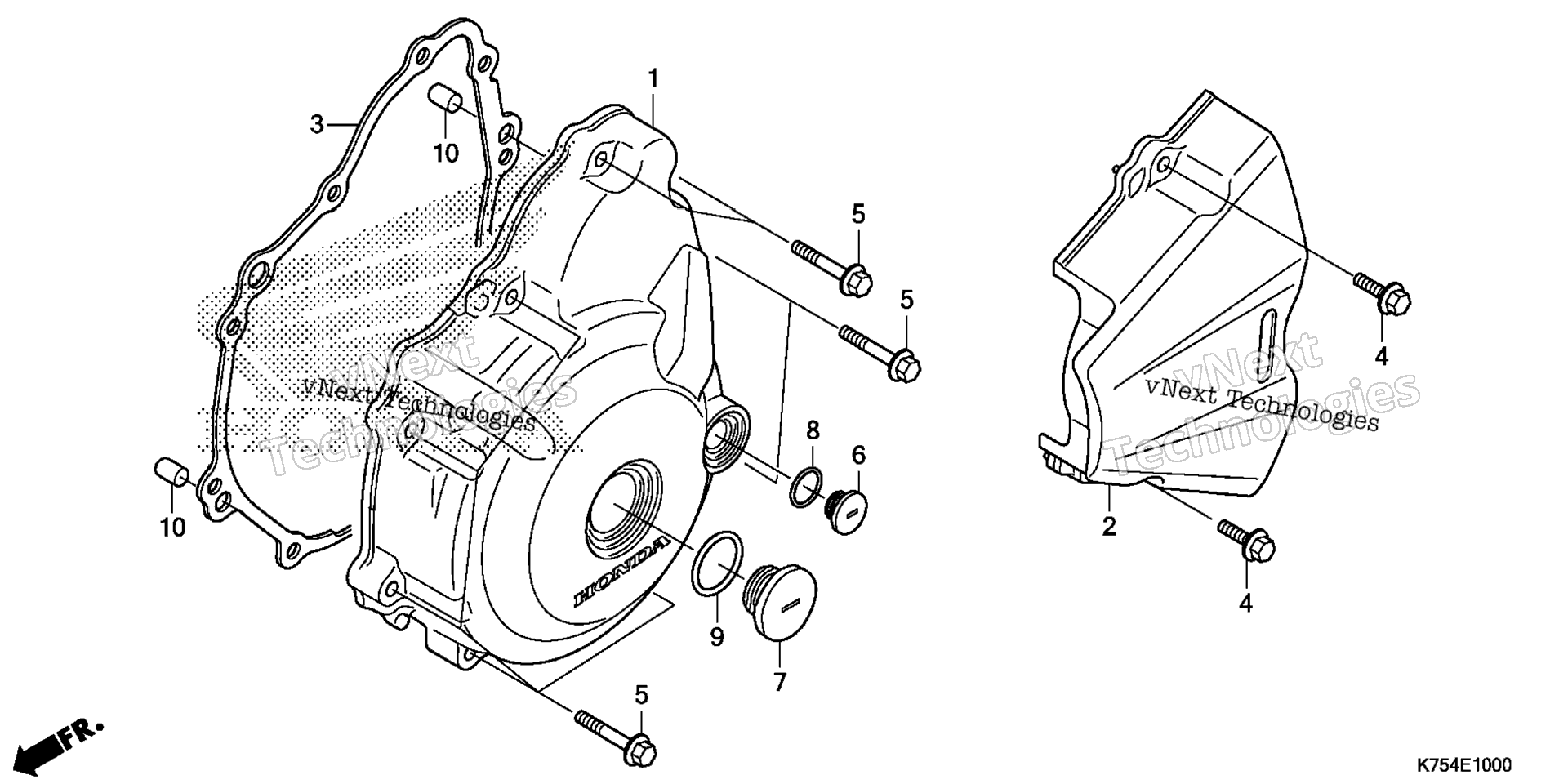 Left Crankcase крышка