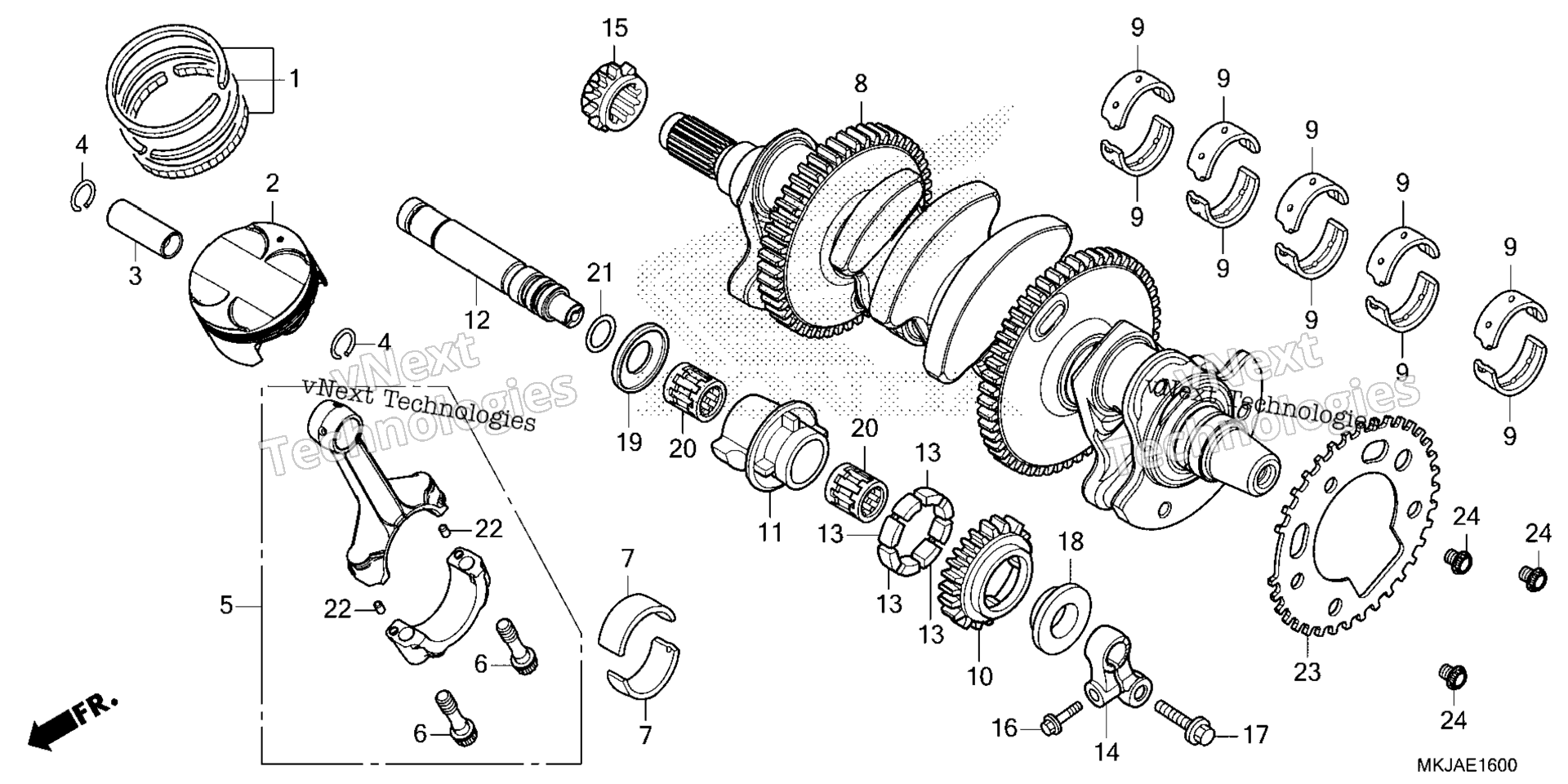 Коленчатый вал / PISTON
