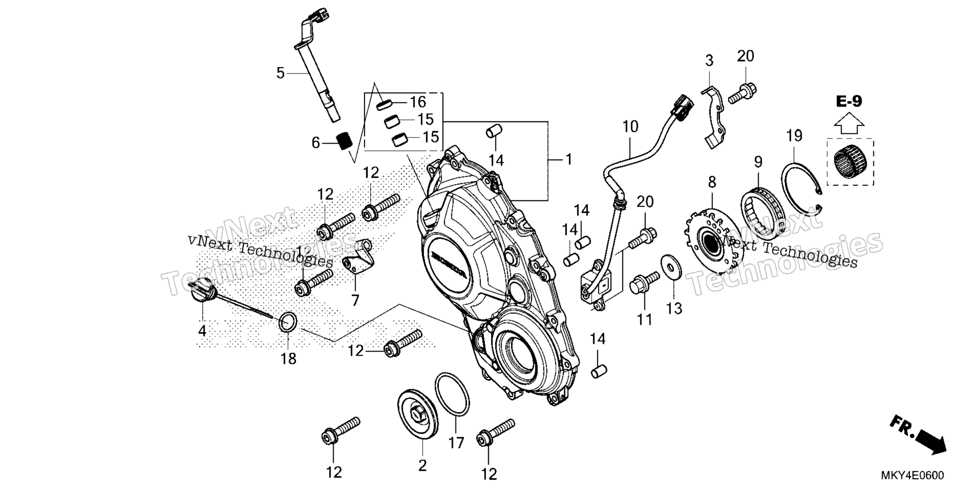 RIGHT CRANKCASE крышка