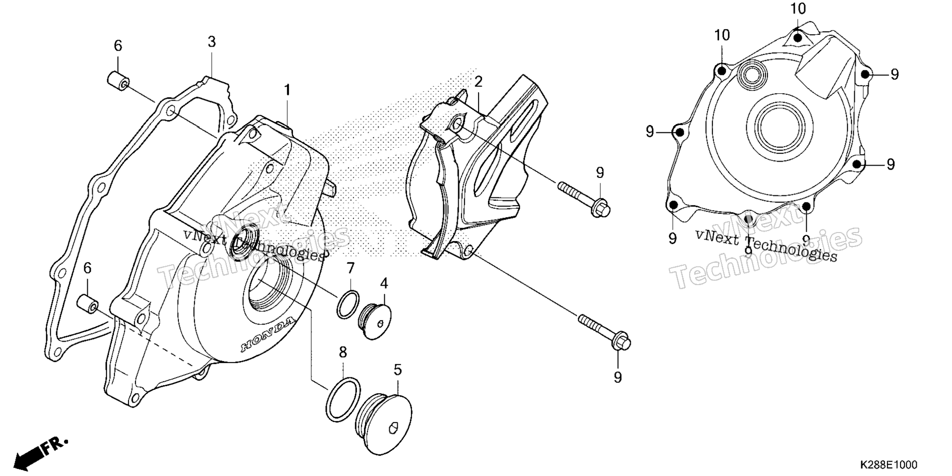Left Crankcase крышка