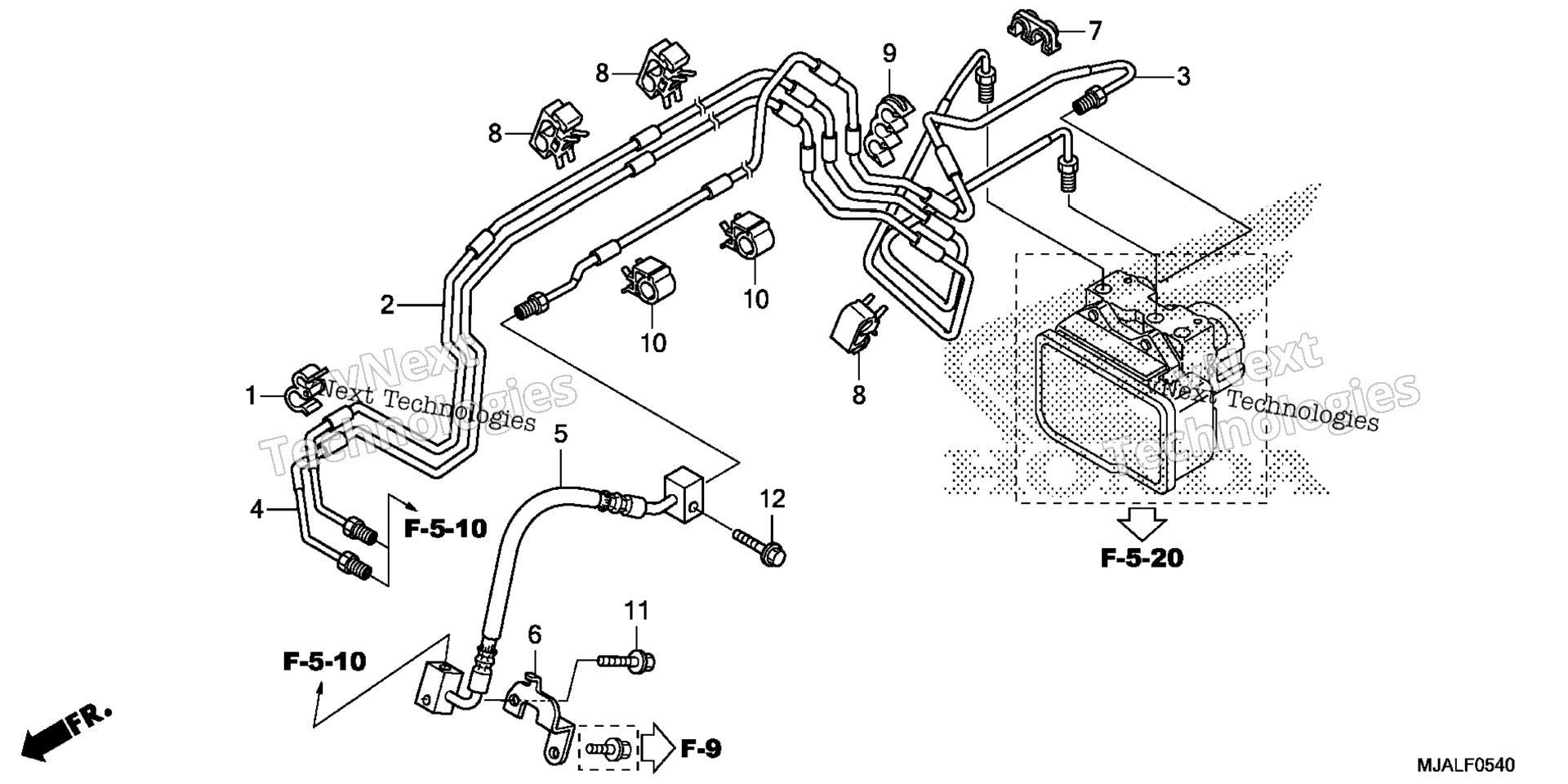 Передняя часть BRAKE PIPE
