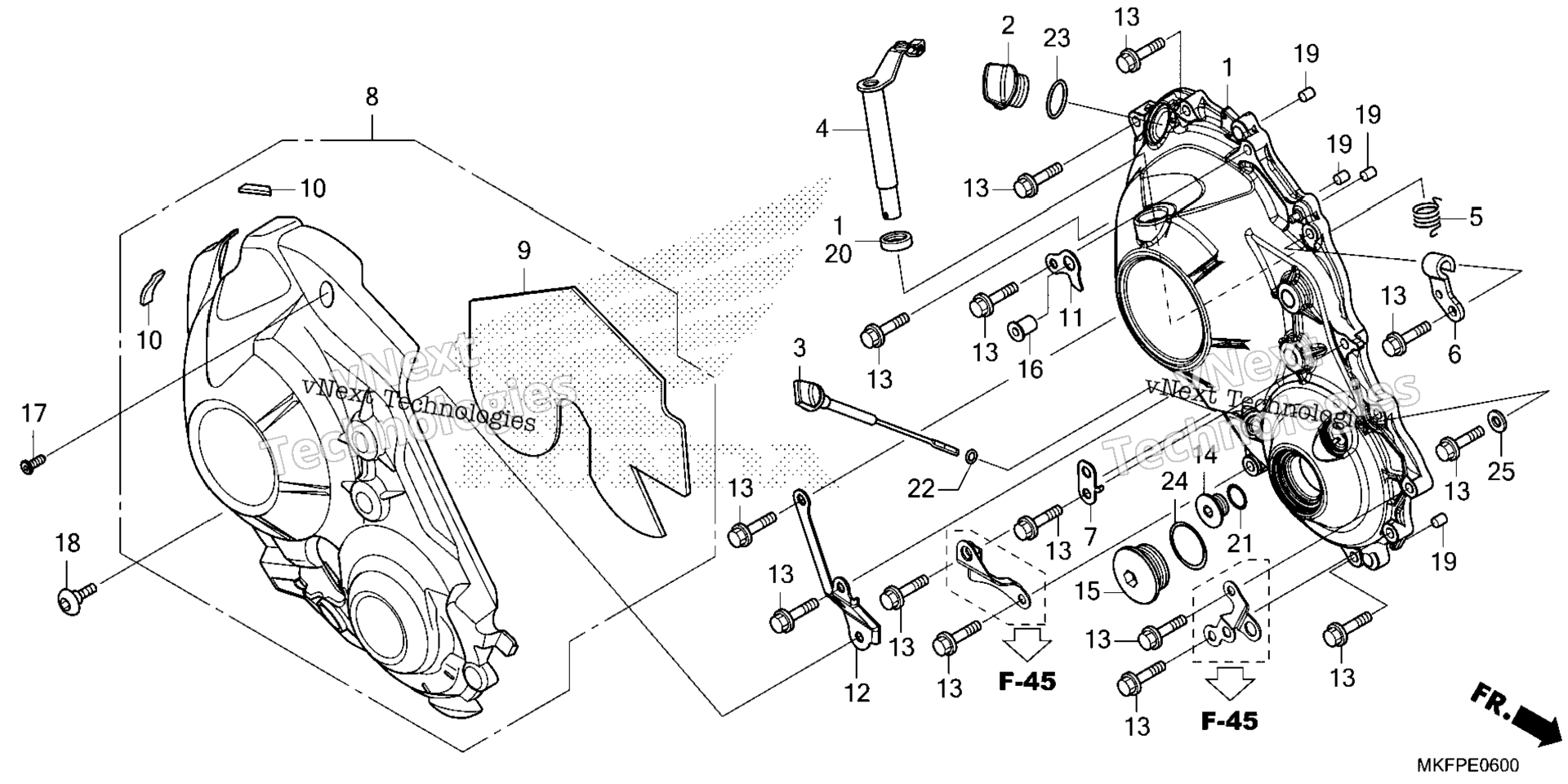 RIGHT CRANKCASE крышка