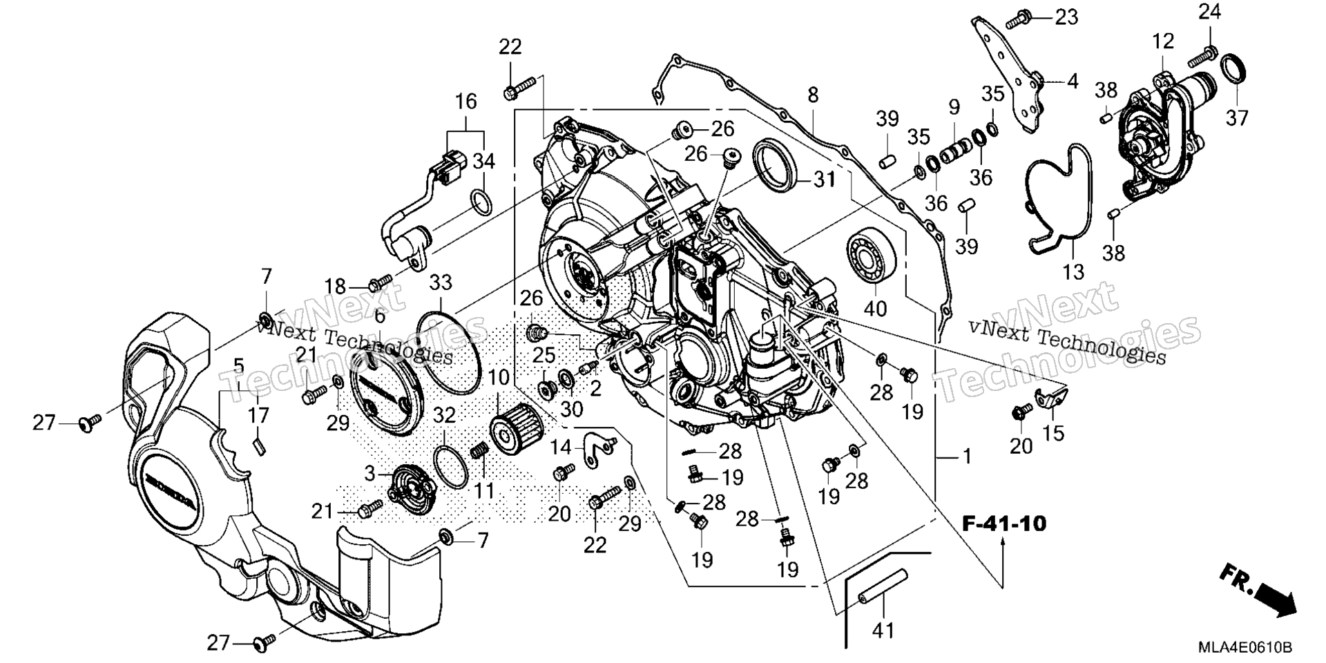 RIGHT CRANKCASE крышка (2)