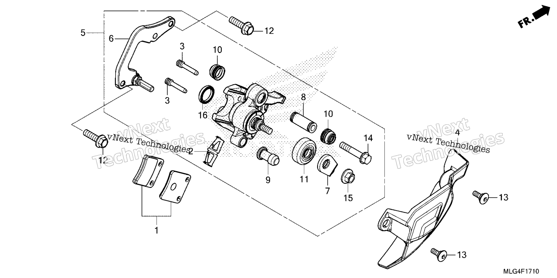 PARKING тормоз CALIPER