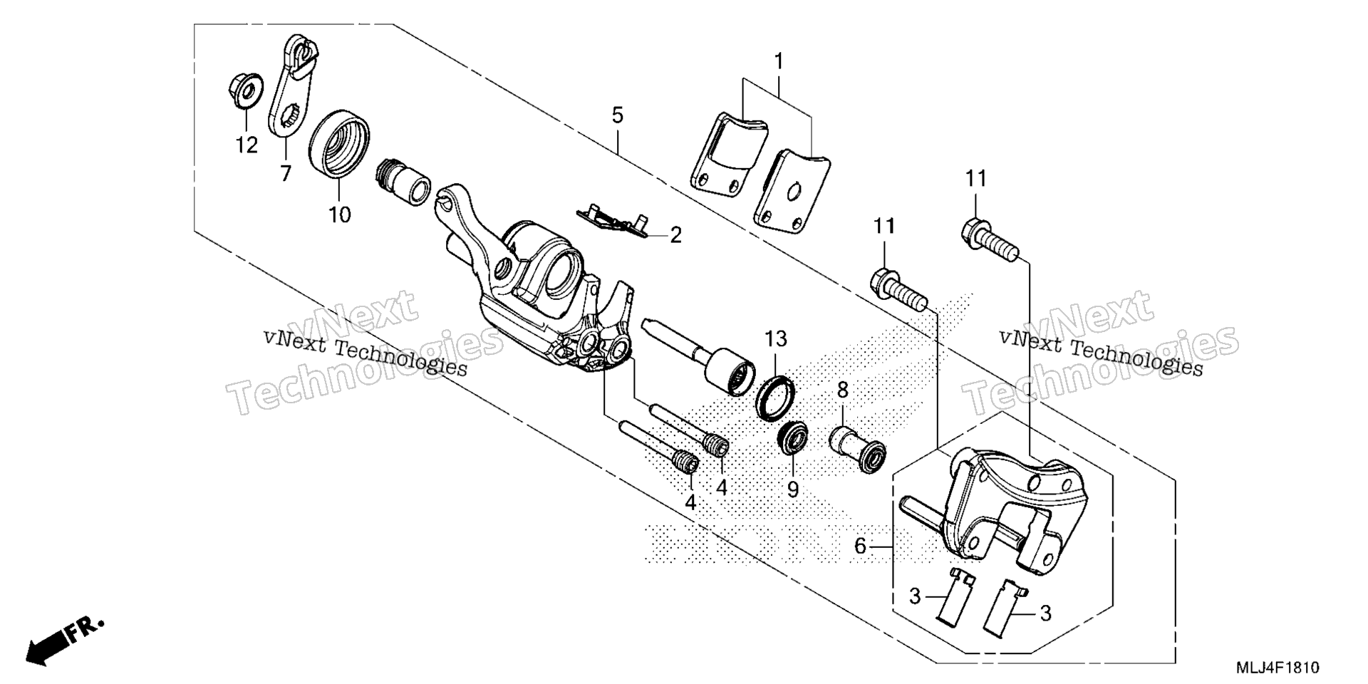 PARKING тормоз CALIPER