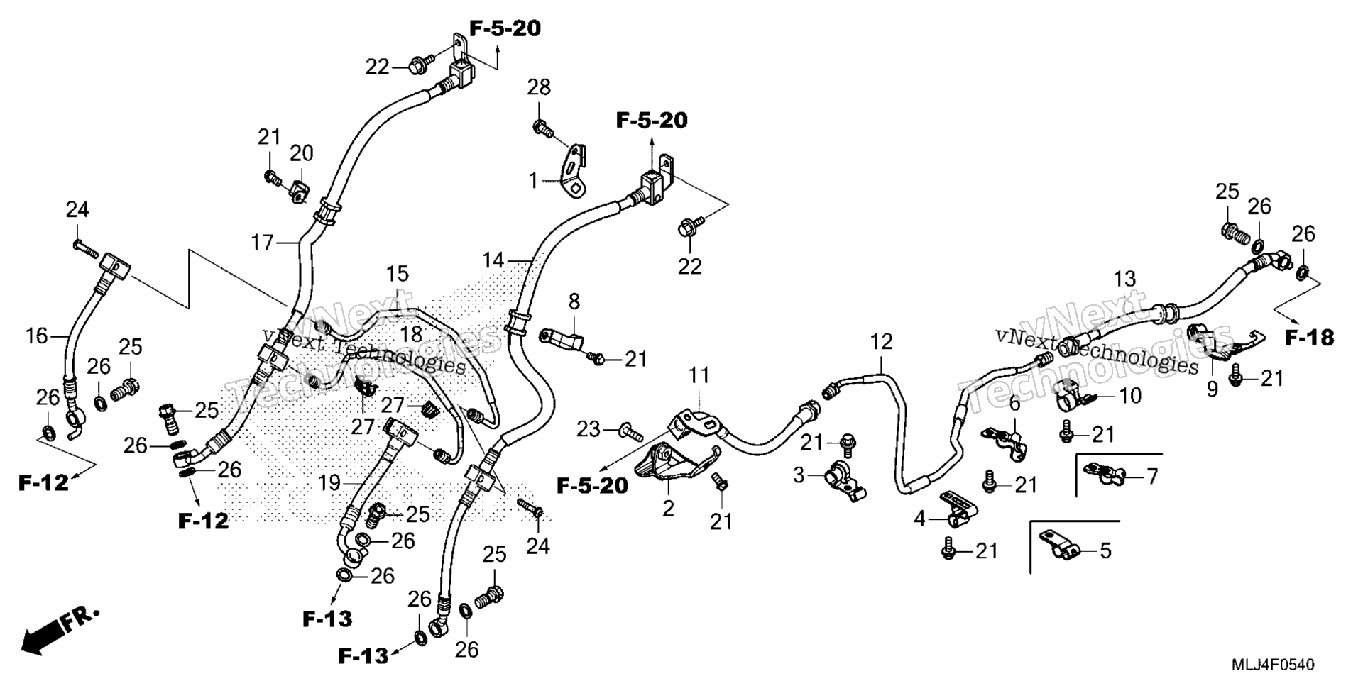 Тормоз HOSE / BRAKE PIPE