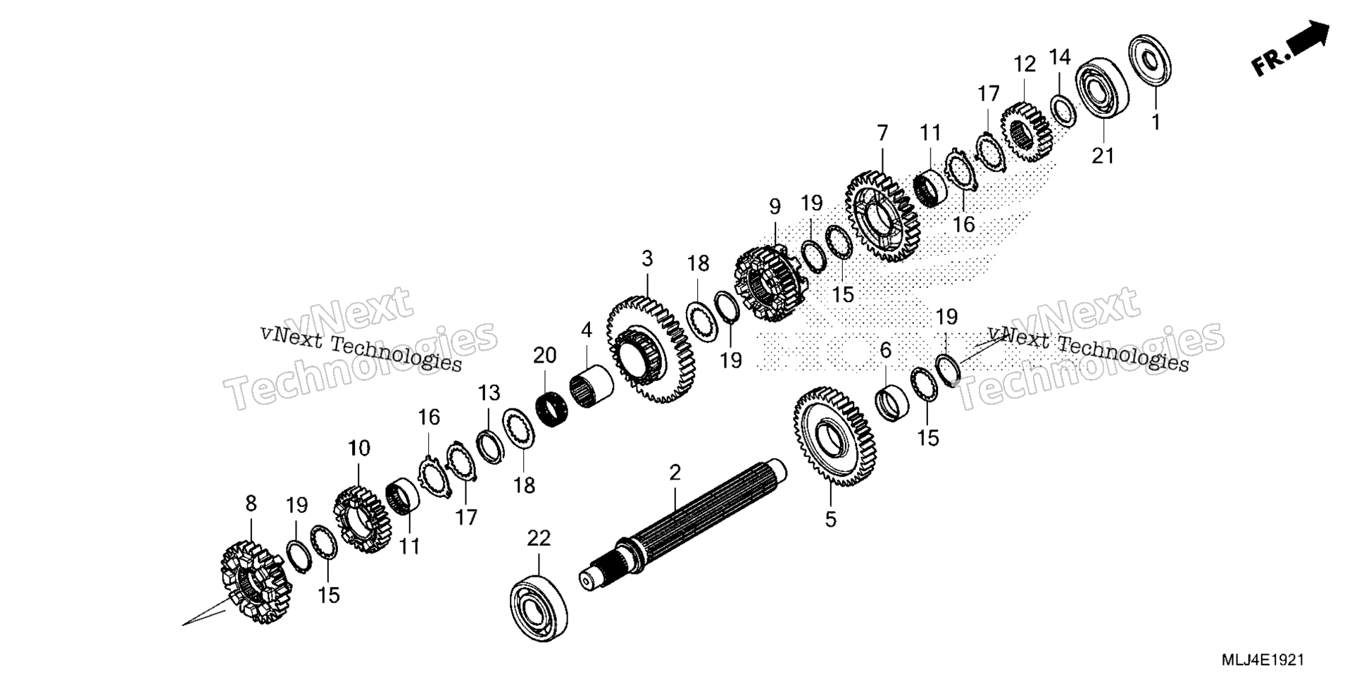 Трансмиссия (COUNTERSHAFT) (DCT)