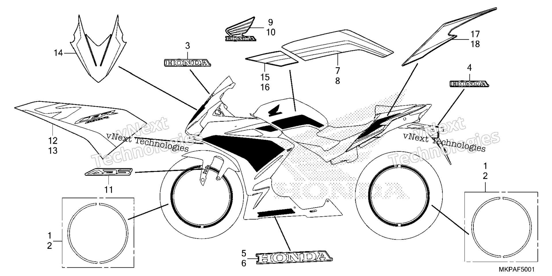 Маркировка / Полоска (CBR500RA'22/'23)