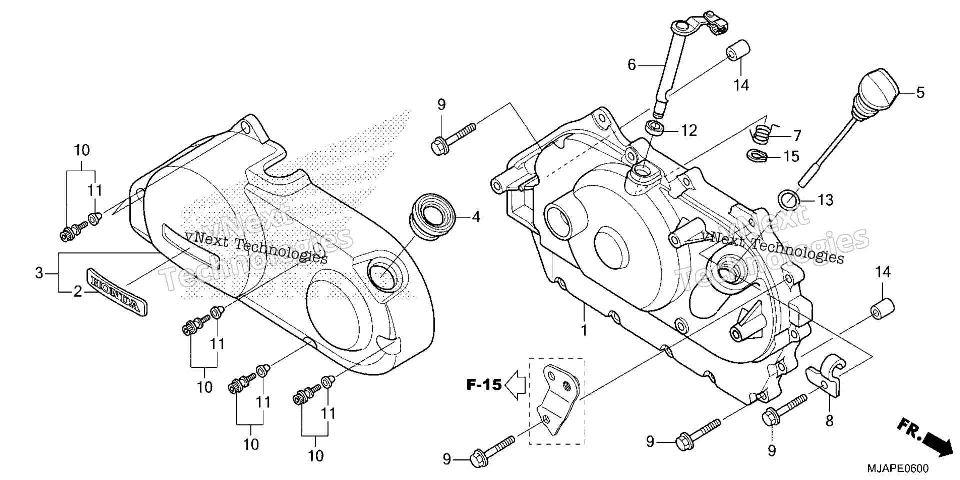 RIGHT CRANKCASE крышка