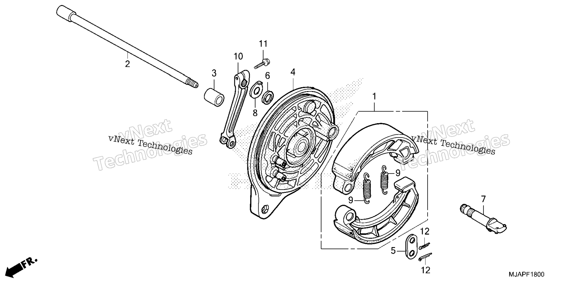 Задняя часть BRAKE PANEL