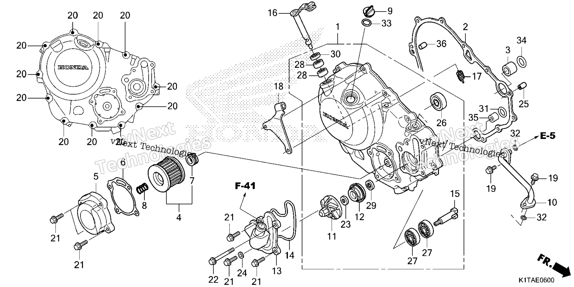 RIGHT CRANKCASE крышка