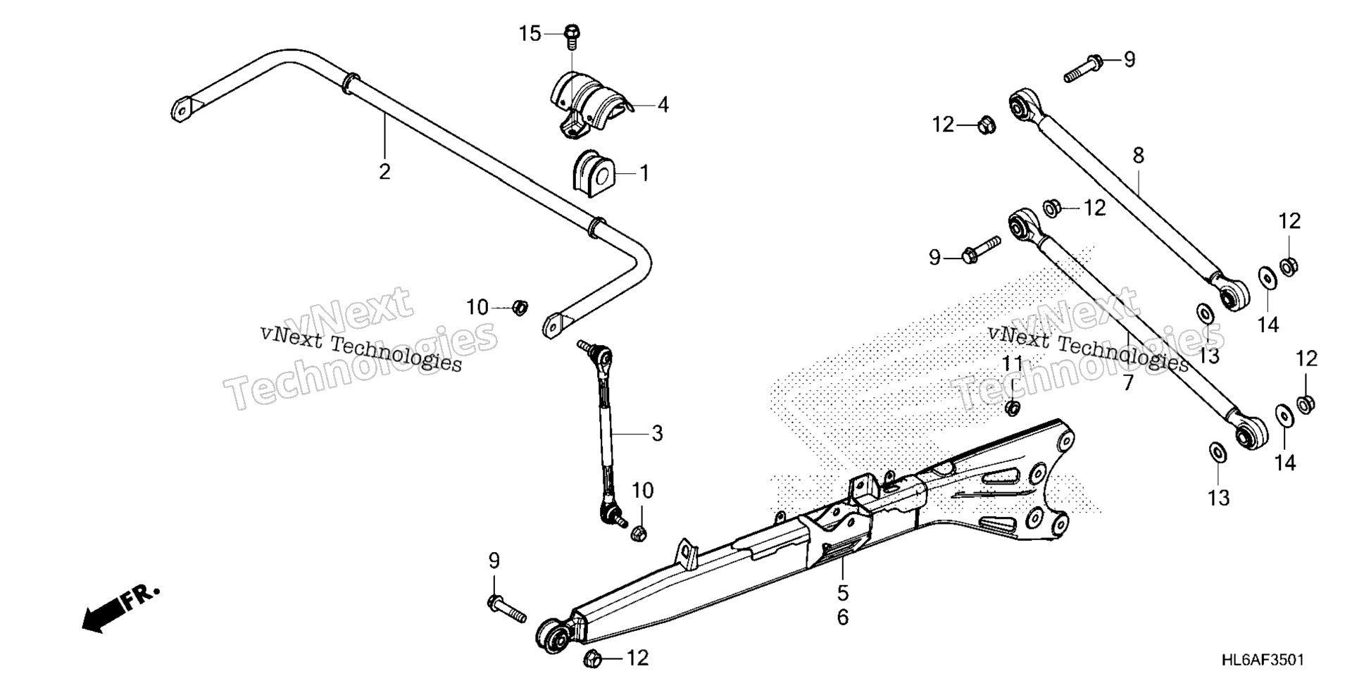 Задний рычаг подвески / REAR STABILIZER (SXS1000S2X)