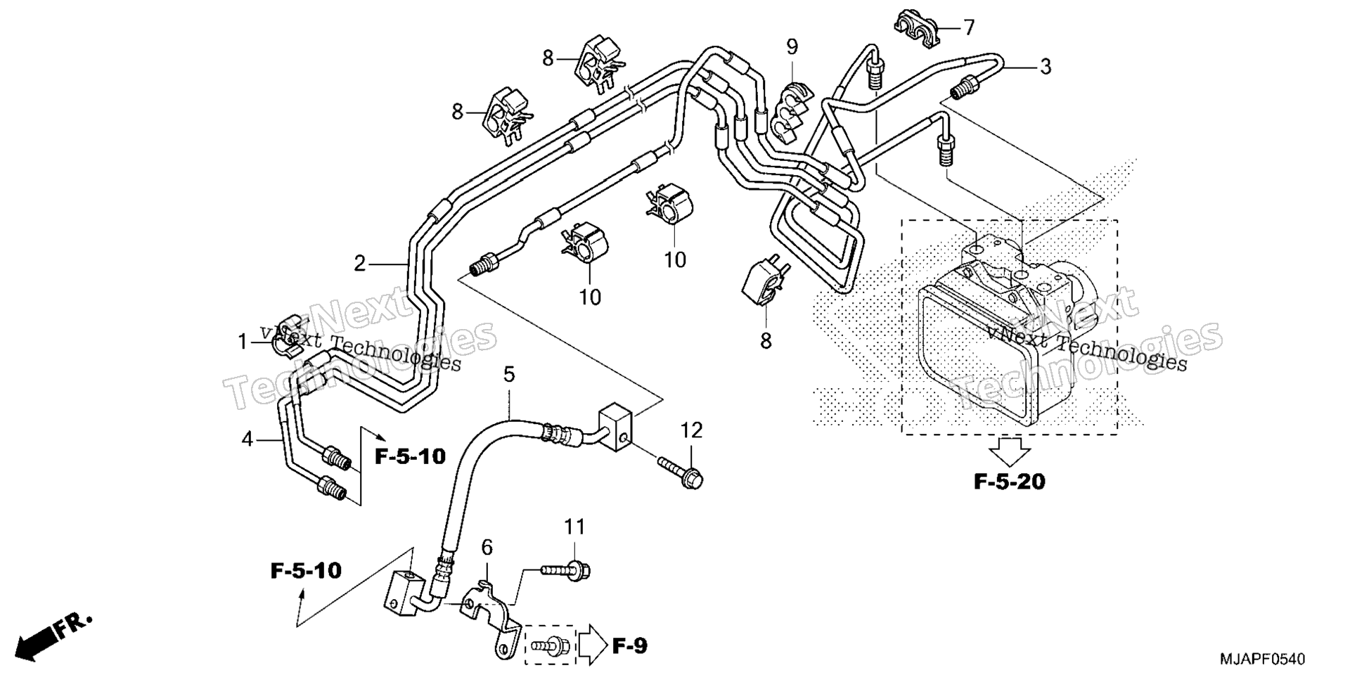Передняя часть BRAKE PIPE
