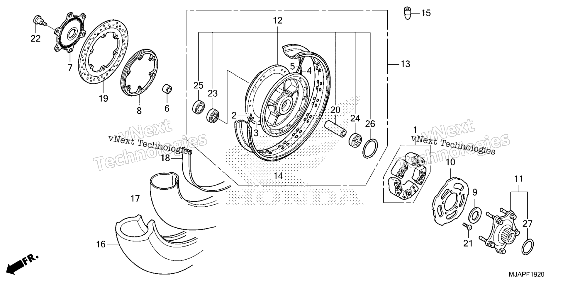Заднее колесо (DISK BRAKE)