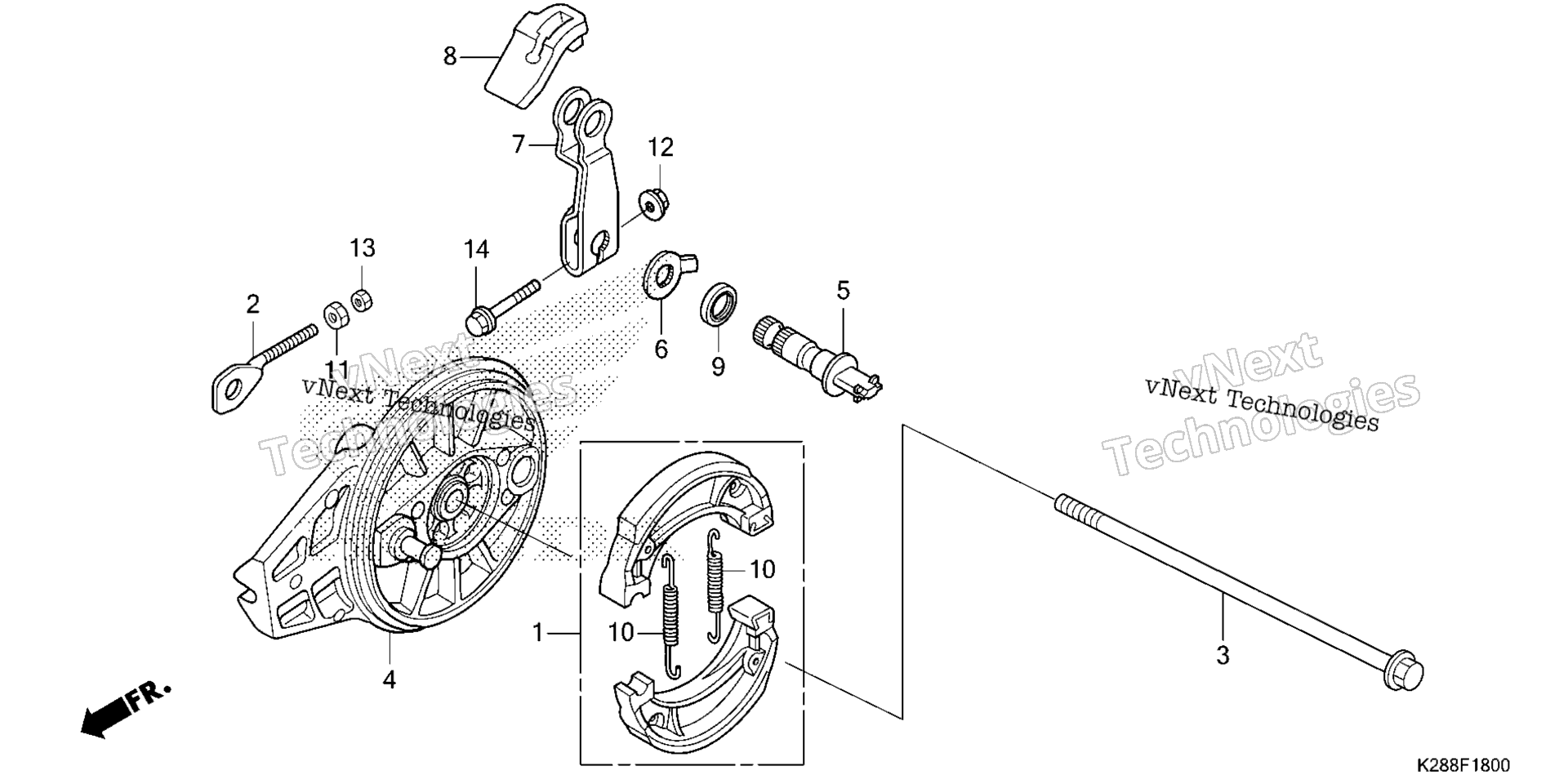 Задняя часть BRAKE PANEL