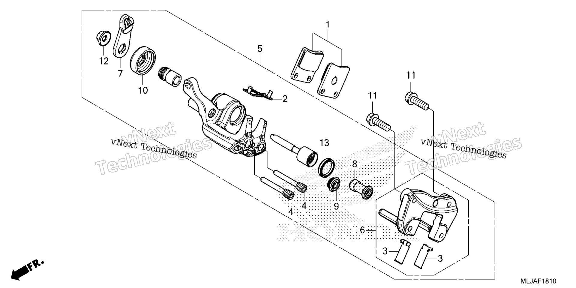 PARKING тормоз CALIPER