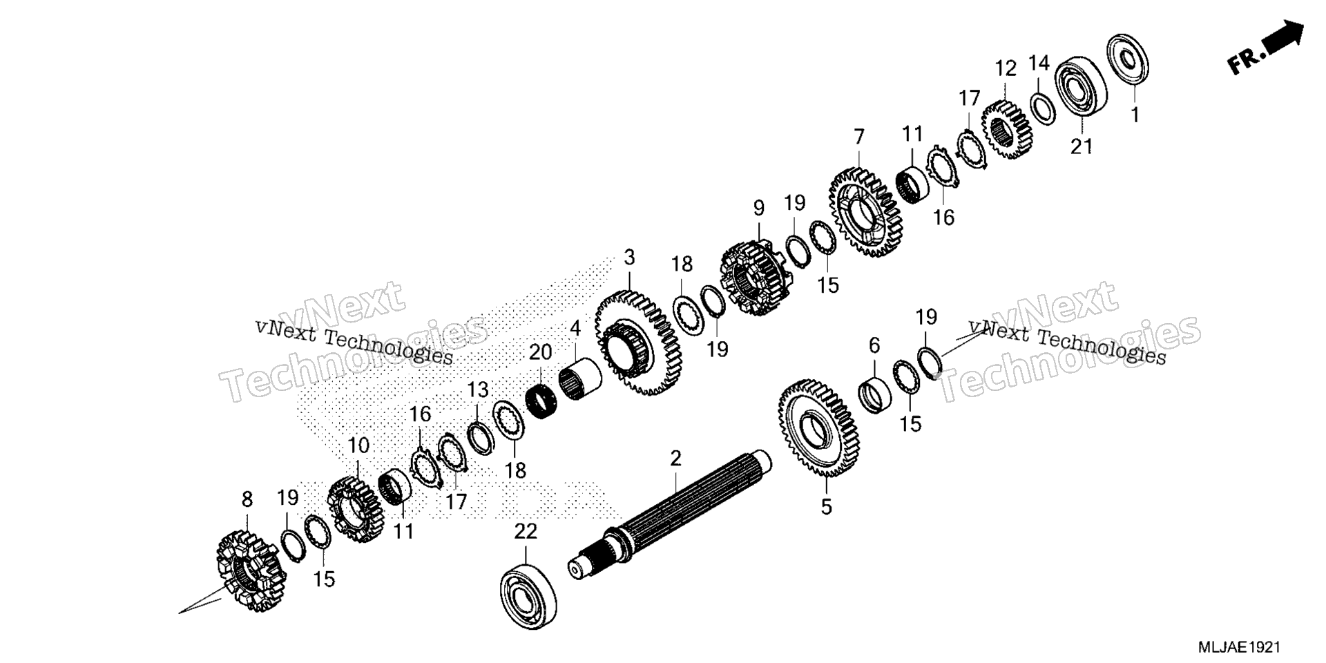 Трансмиссия (COUNTERSHAFT) (DCT)