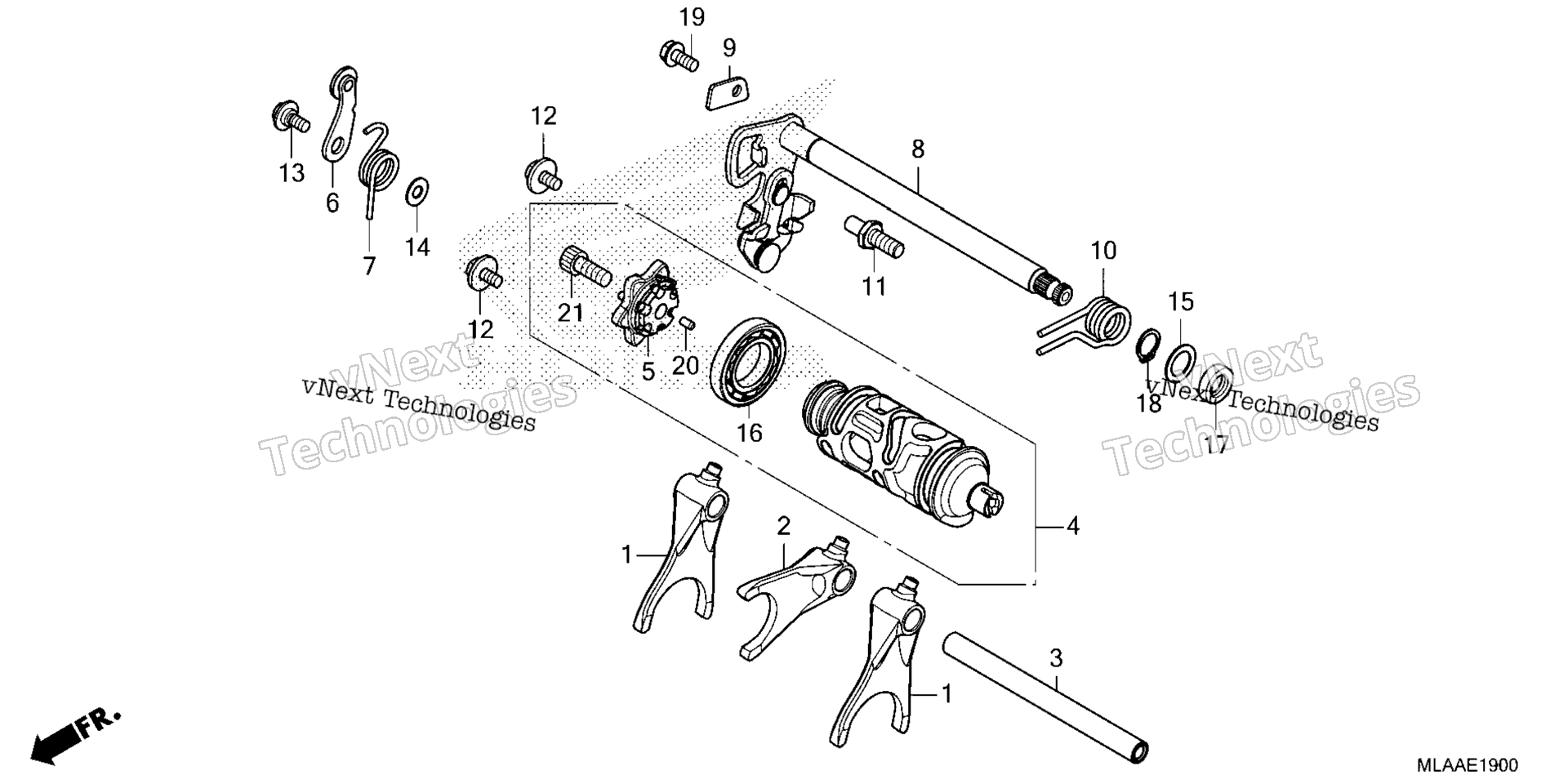 GEARSHIFT DRUM (CMX1100A / A2)