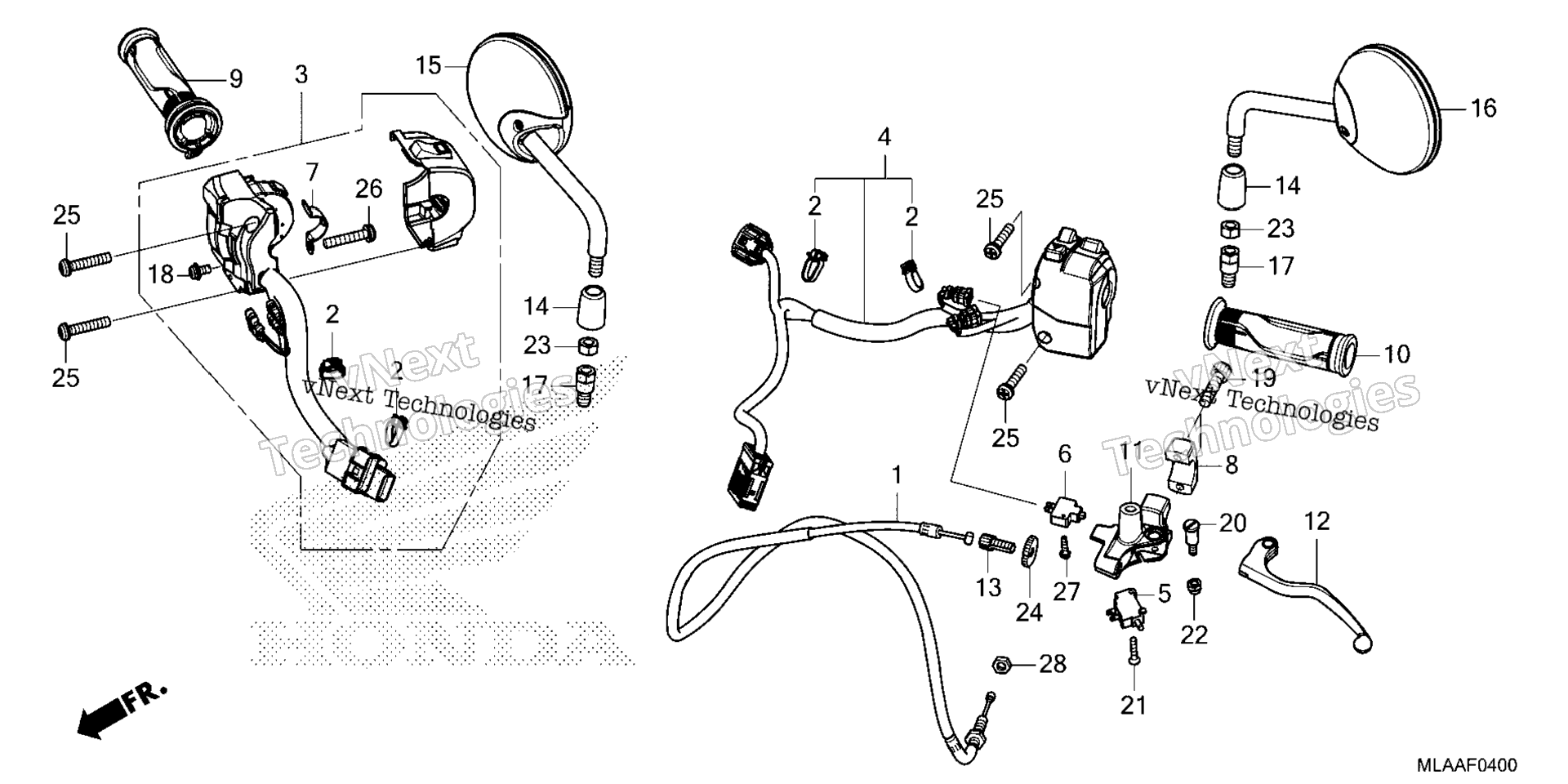 Переключатели на руле / LEVER / CABLE / MIRROR (CMX1100A/A2)
