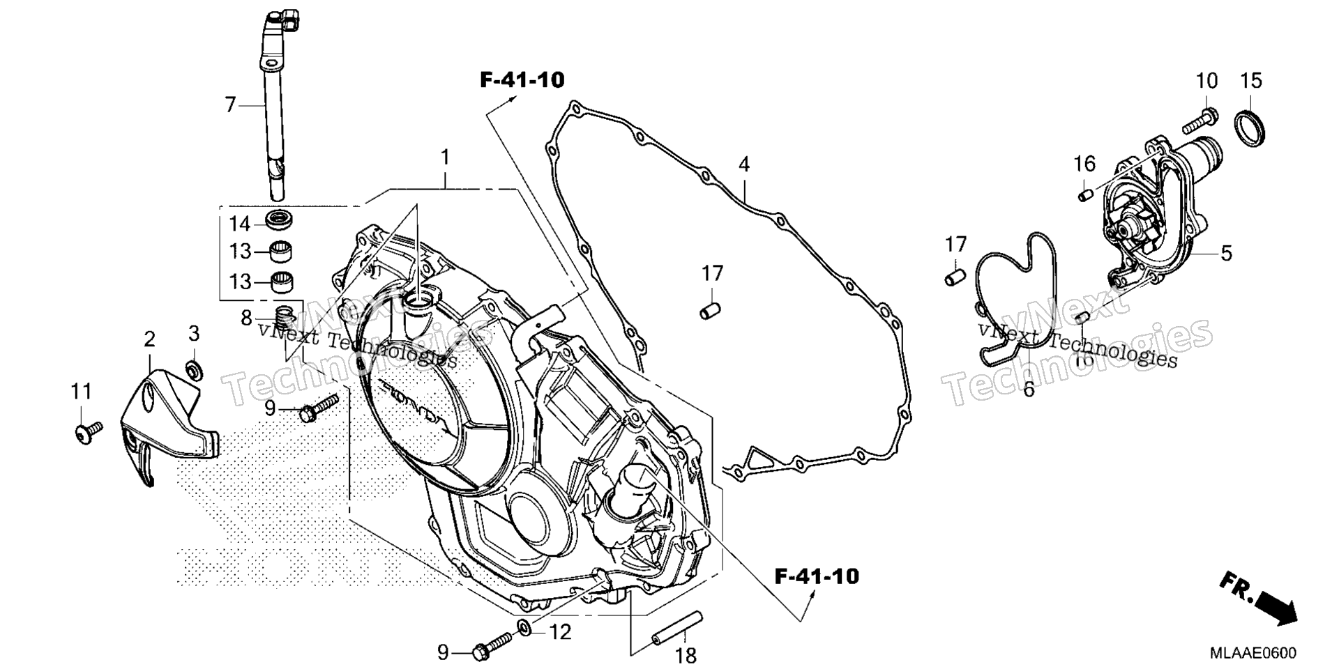 RIGHT CRANKCASE крышка (CMX1100A / A2)