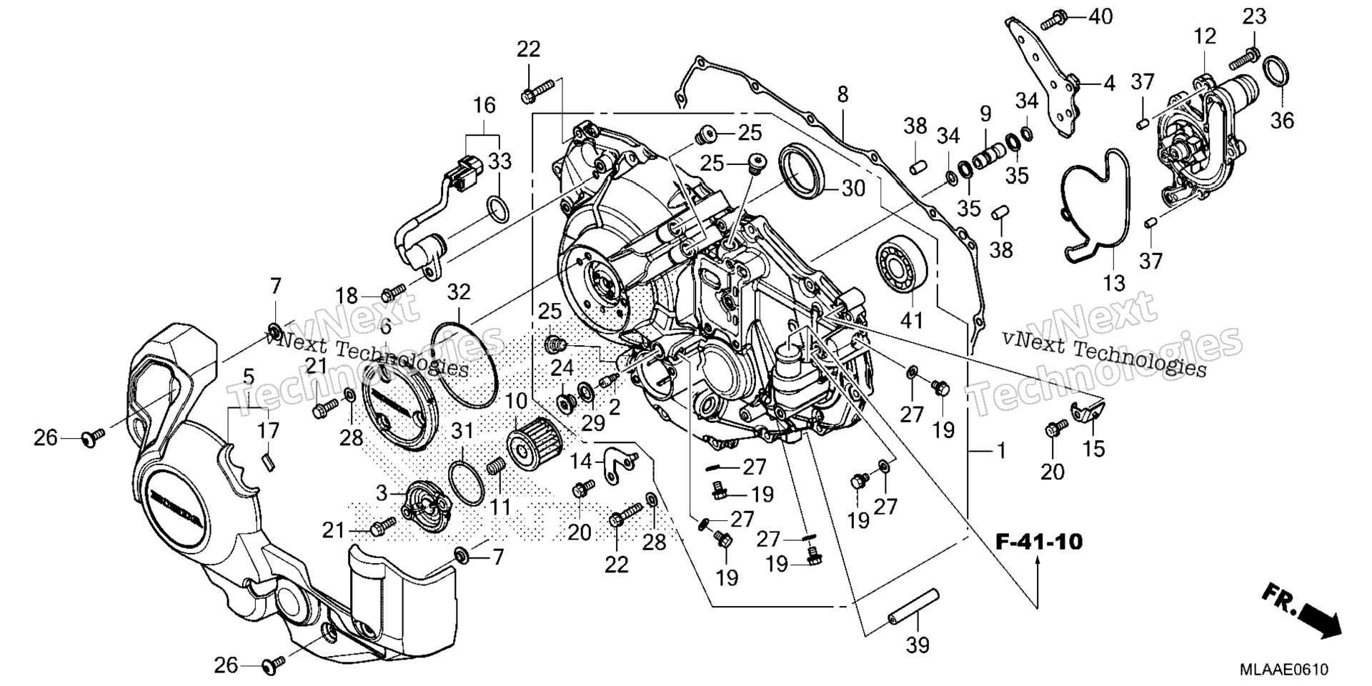 RIGHT CRANKCASE крышка (CMX1100D / D2)