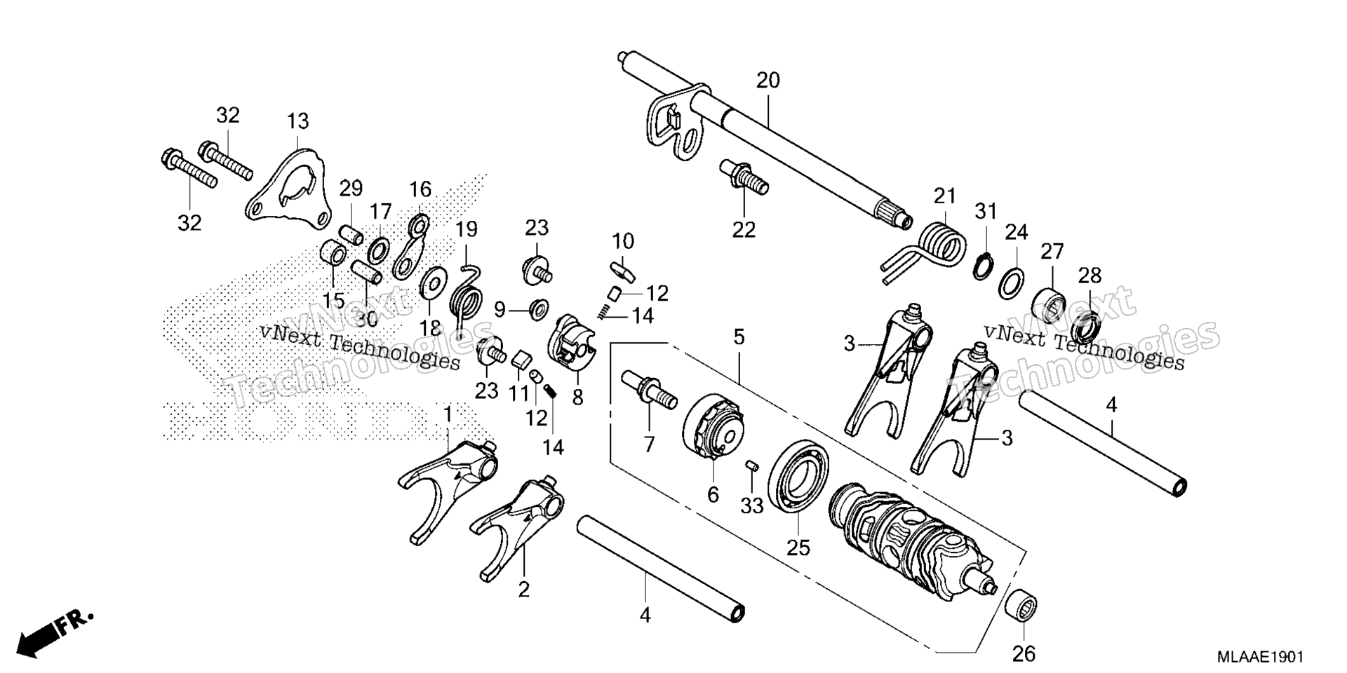 GEARSHIFT DRUM (CMX1100D / D2)