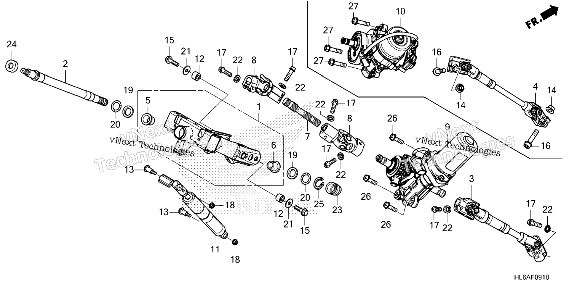 Рулевое управление SHAFT / STEERING COLUMN