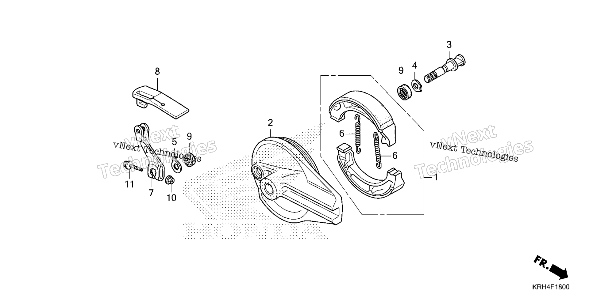 Задняя часть BRAKE PANEL