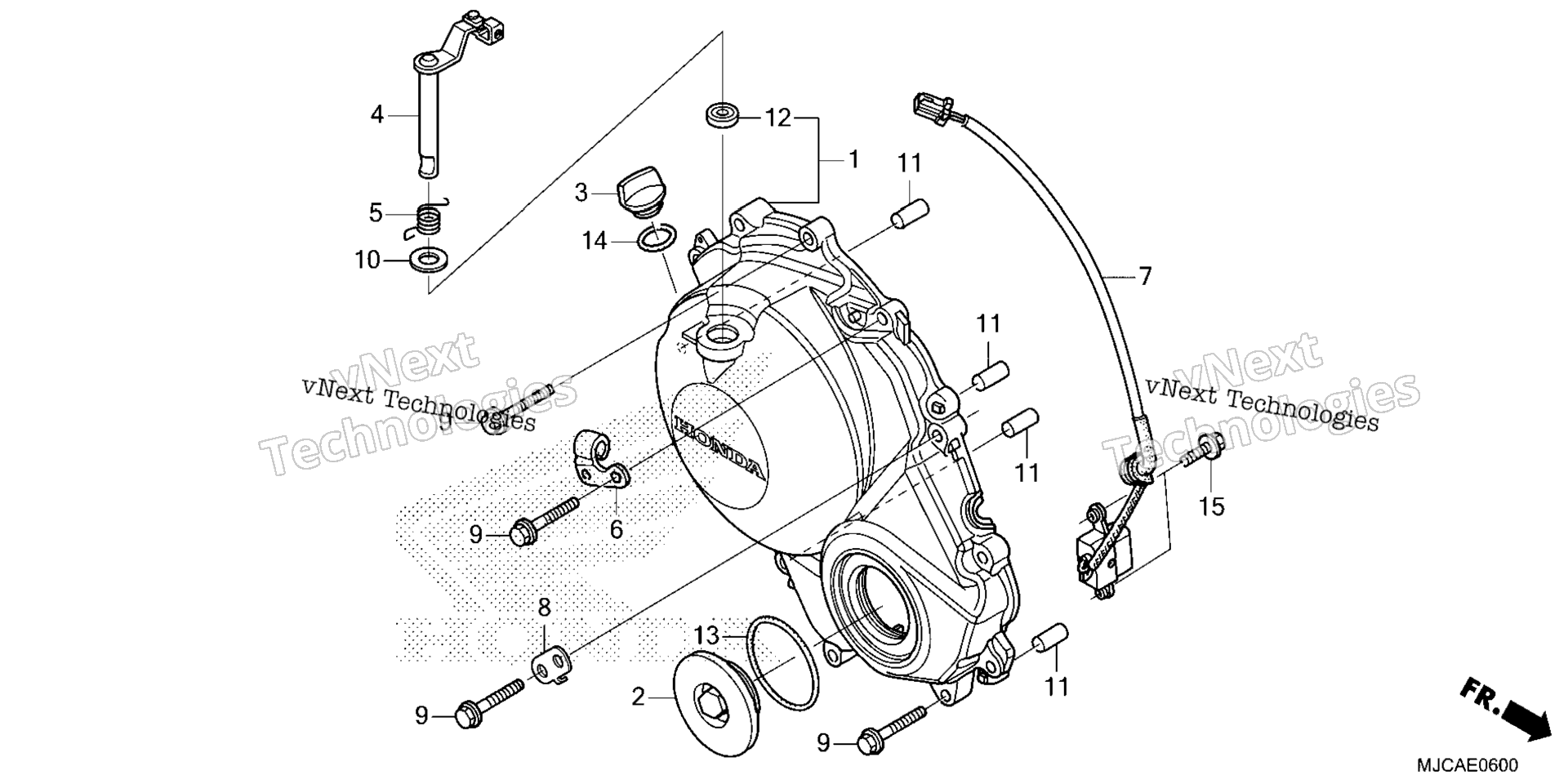 RIGHT CRANKCASE крышка