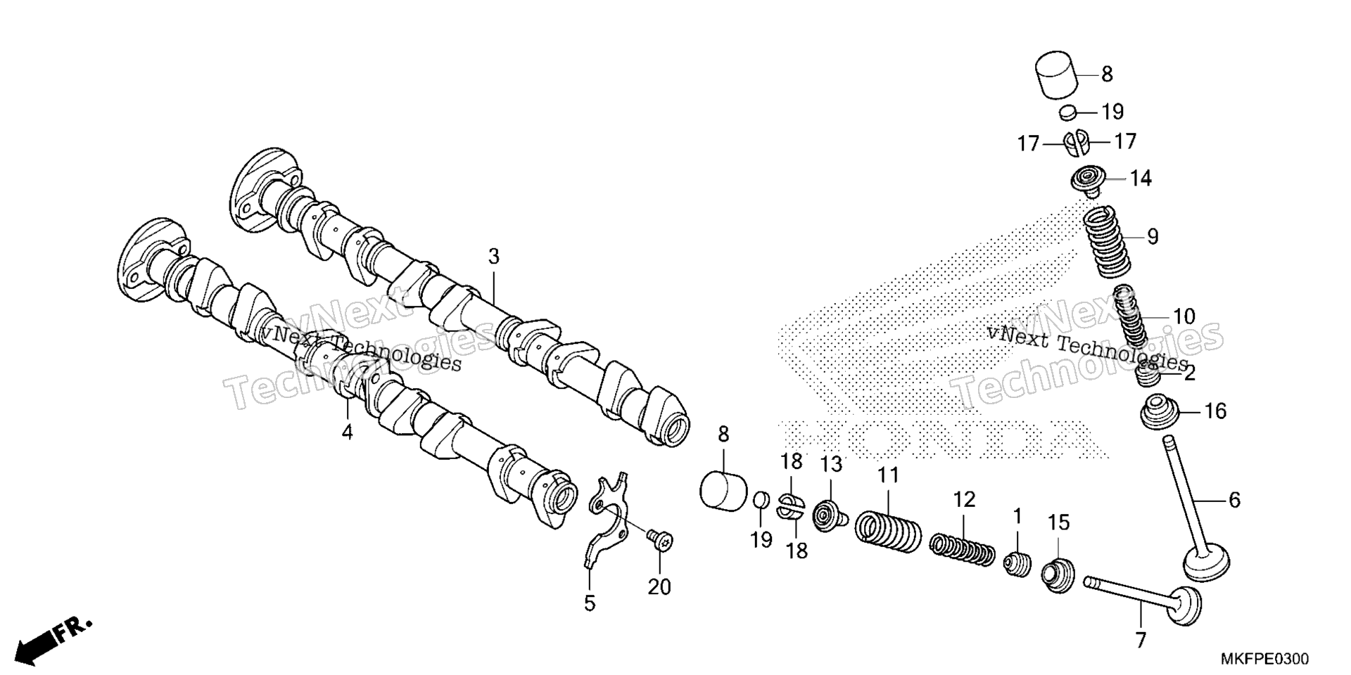 CAMSHAFT / клапан