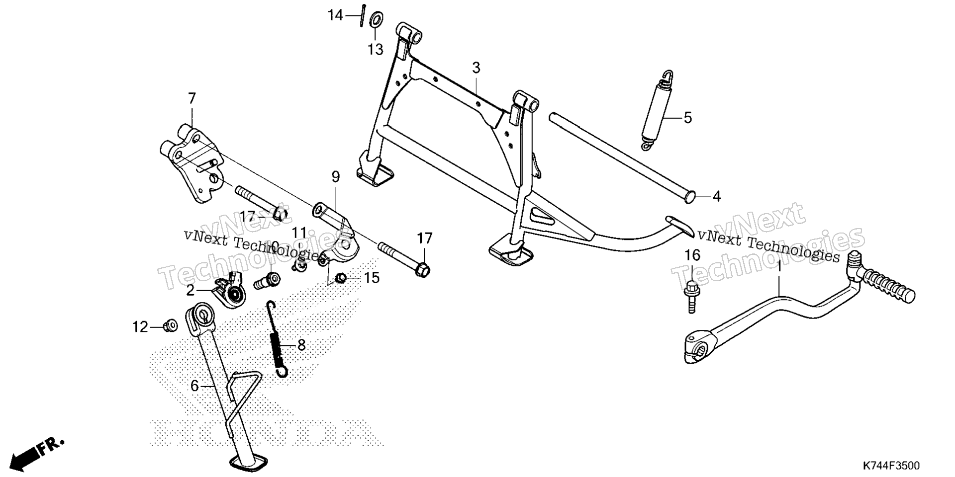 KICK STARTER ARM /  STAND