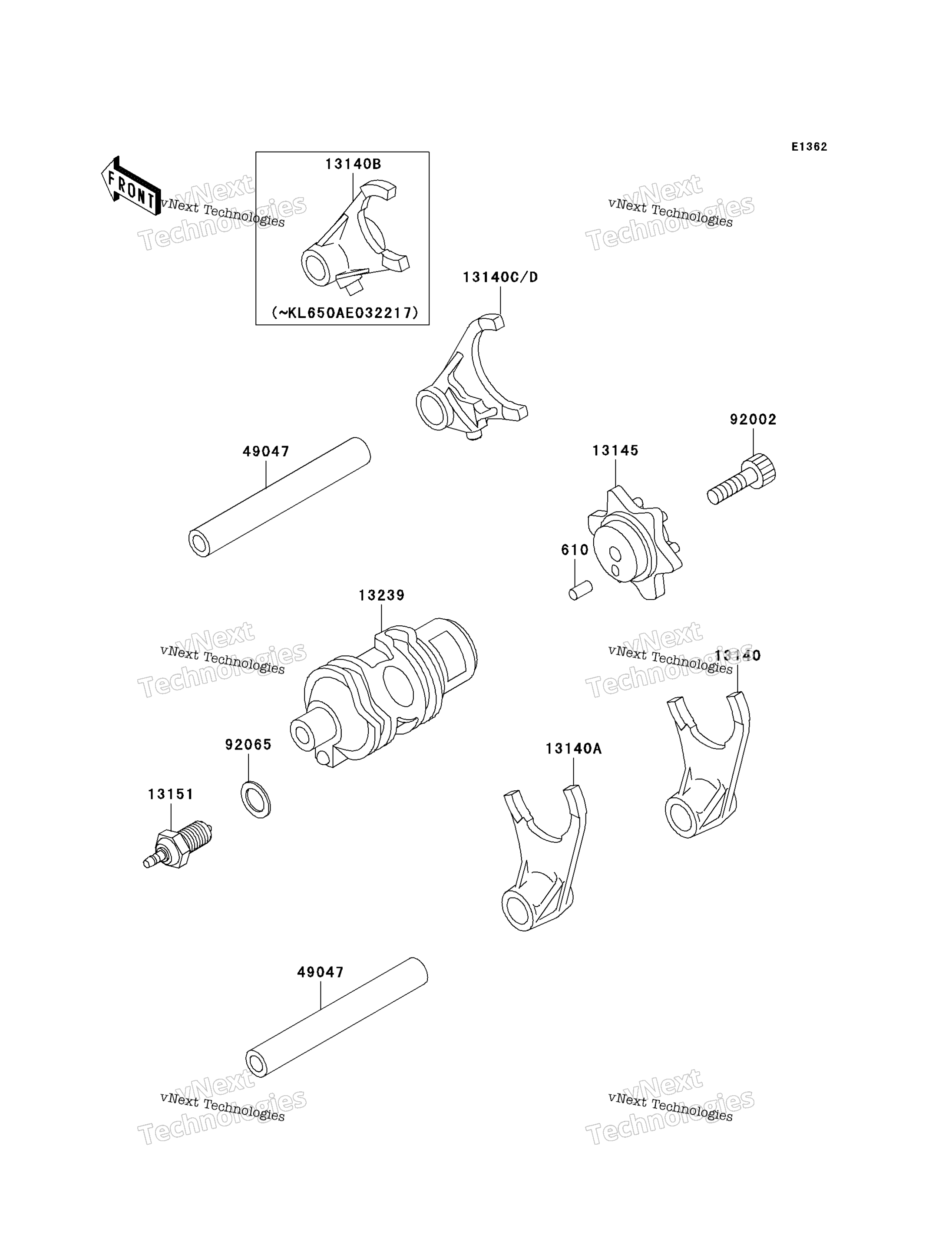 передача Change Drum / Shift Fork(S)