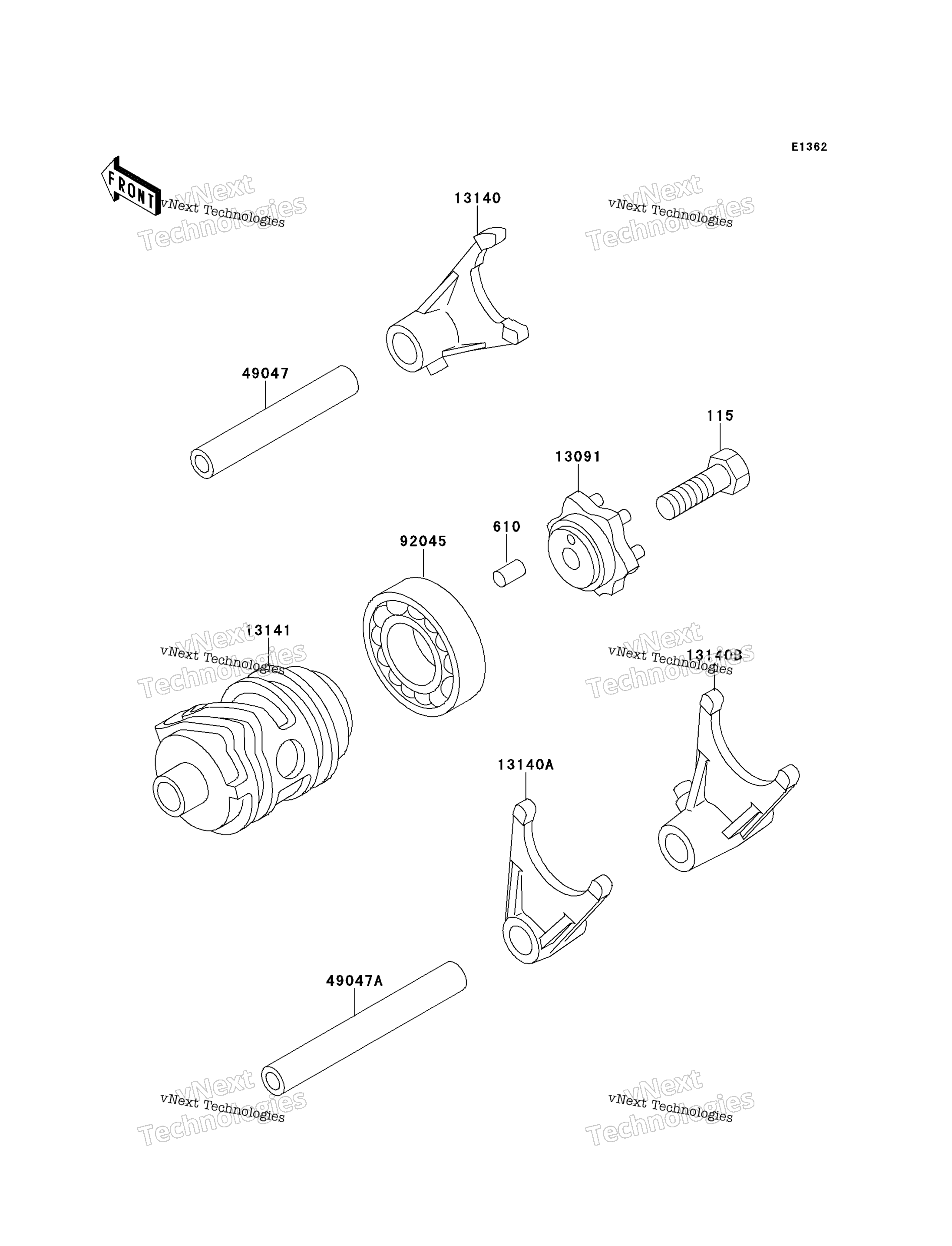 передача Change Drum / Shift Fork(S)