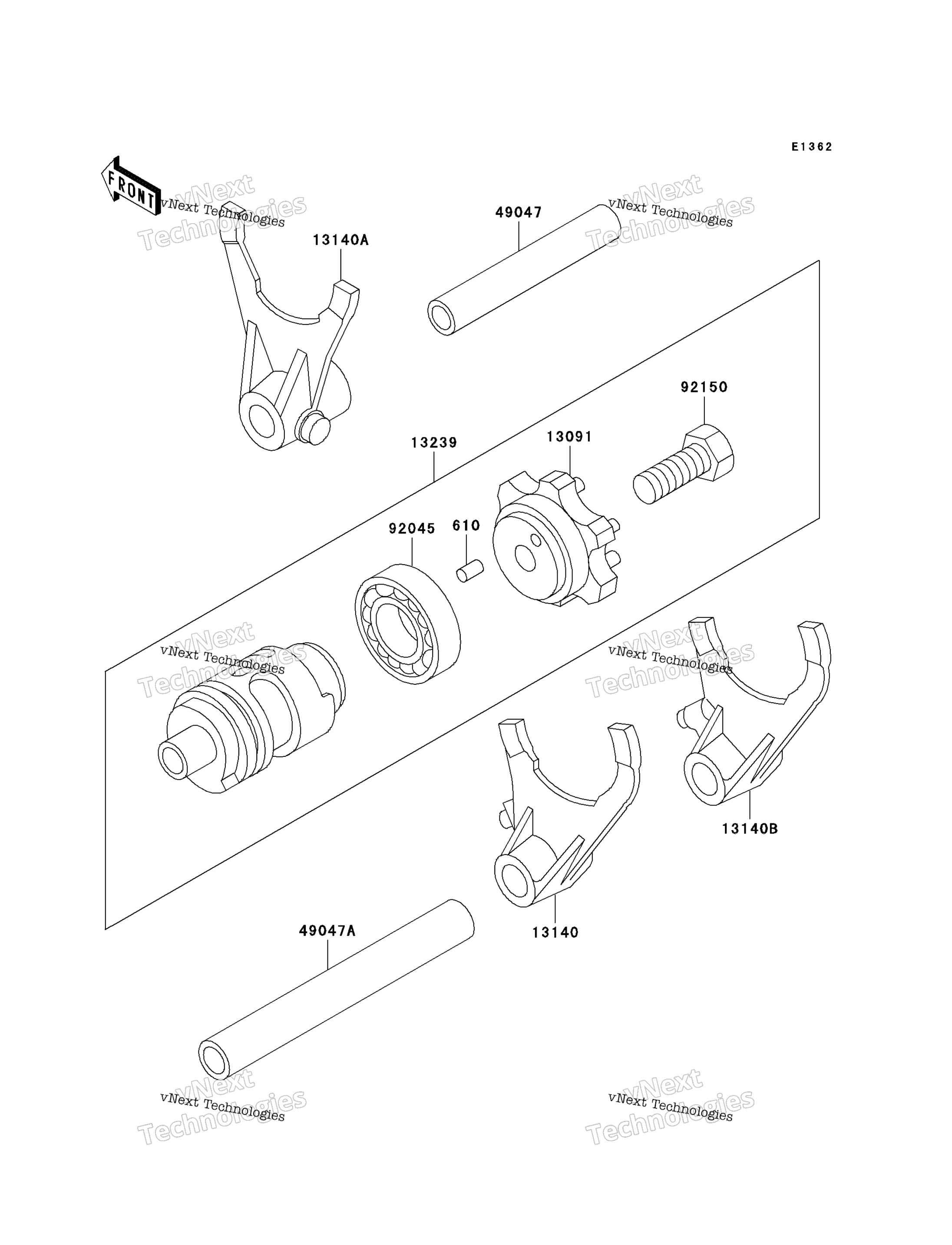 передача Change Drum / Shift Fork(S)