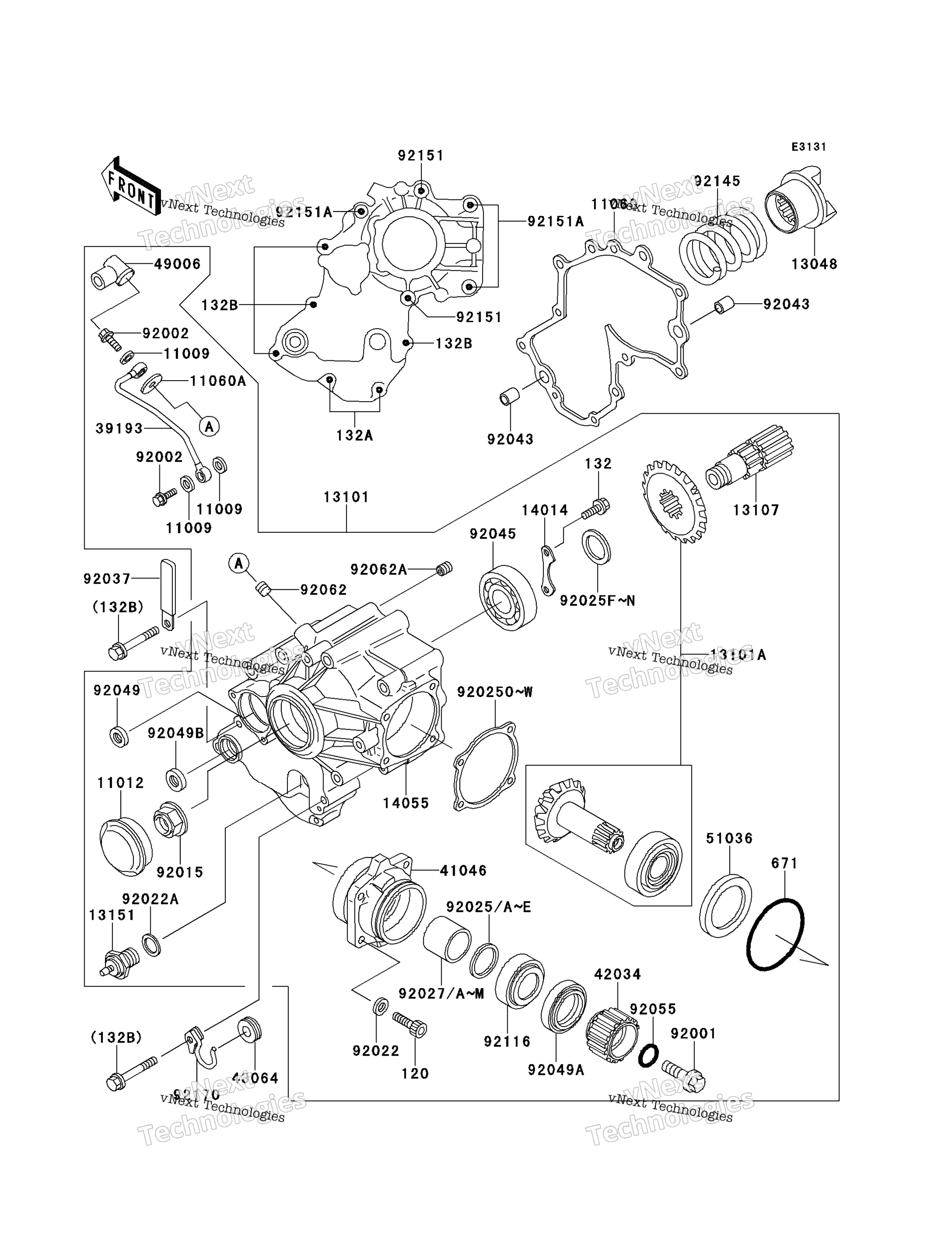 Передняя часть Bevel Gear