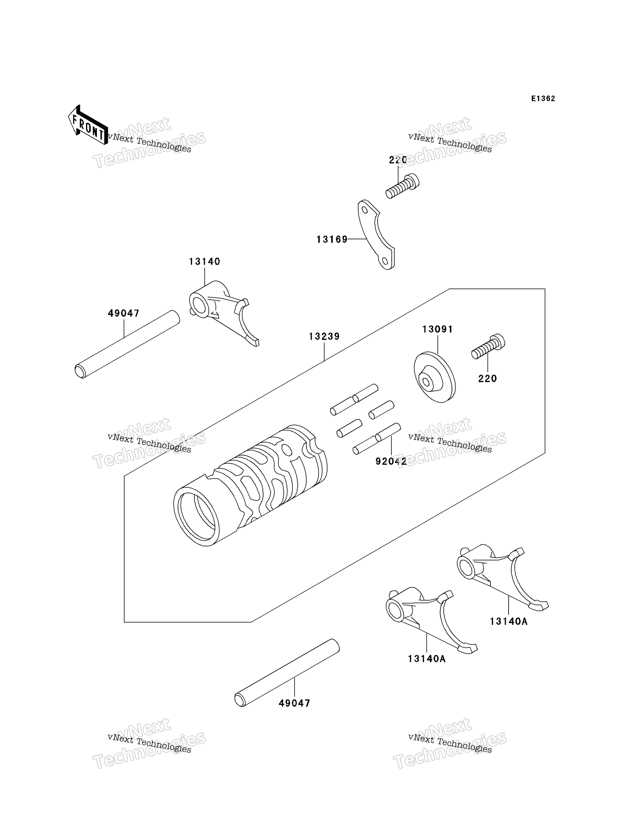 передача Change Drum / Shift Fork(S)