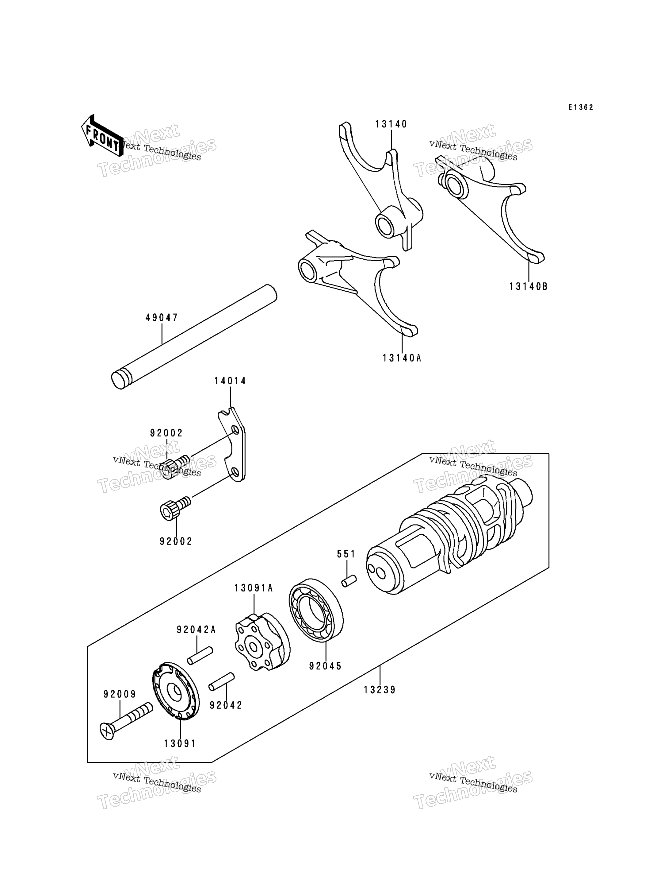 передача Change Drum / Shift Fork(S)