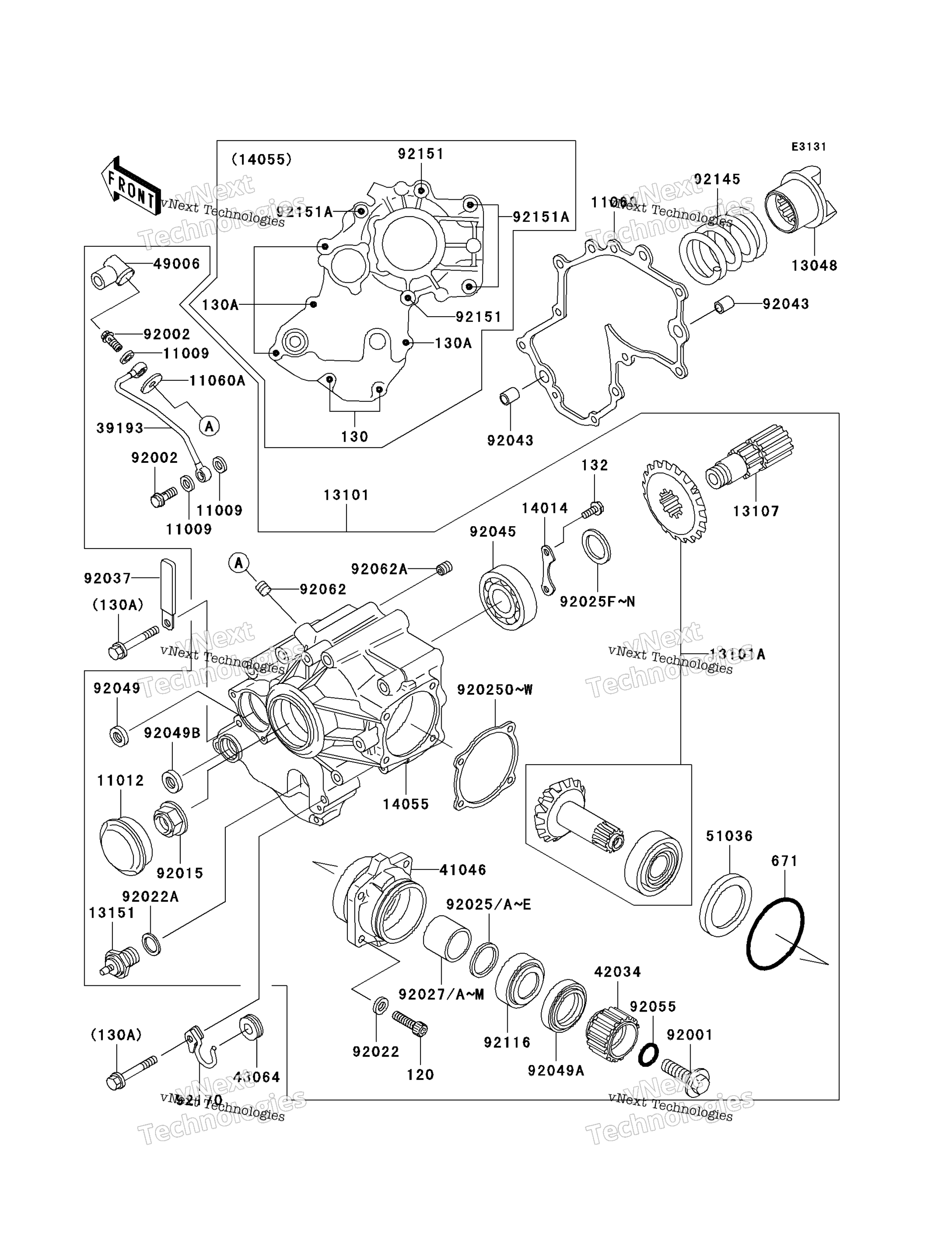 Передняя часть Bevel Gear