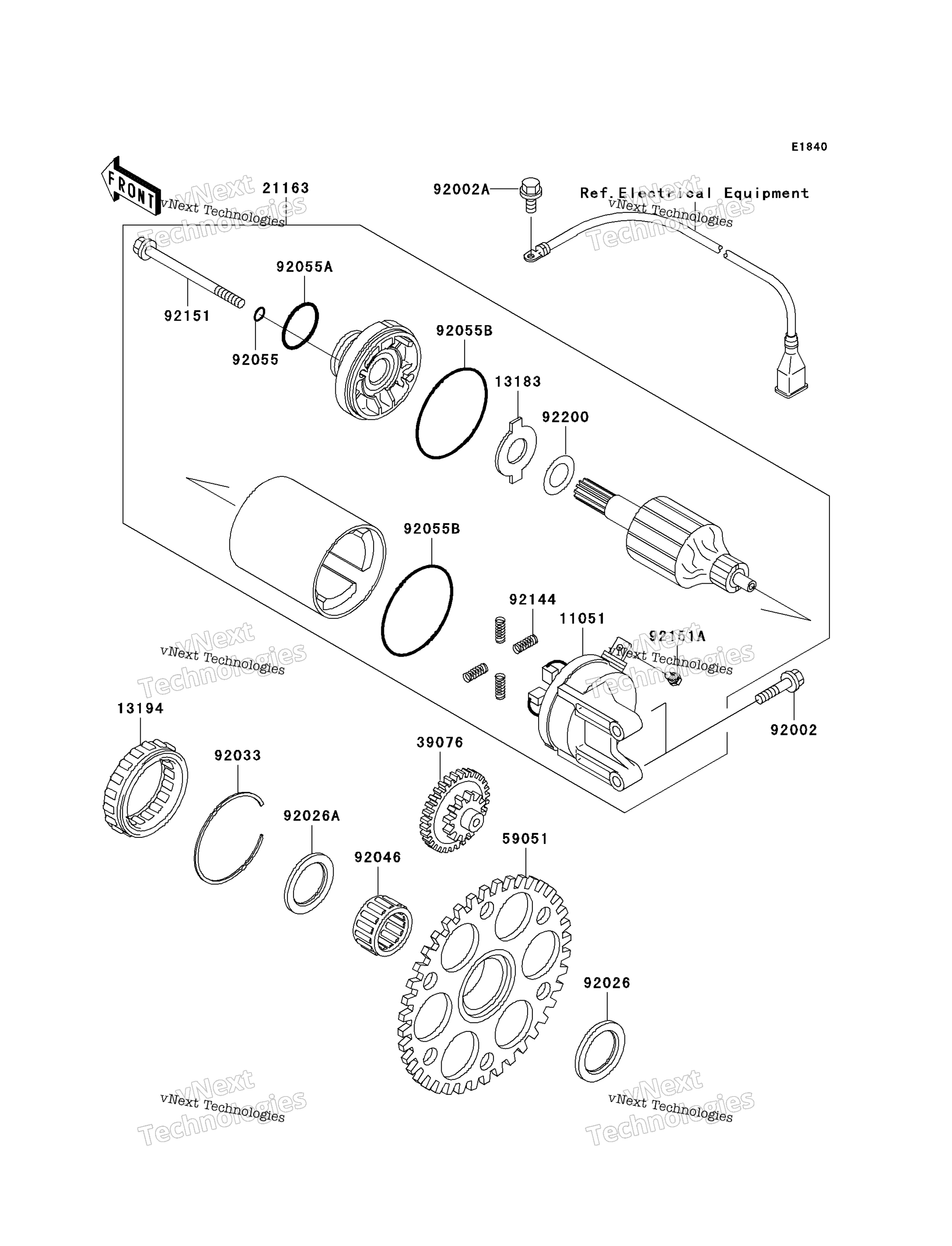 Стартер (Jh1200-A1/A2)