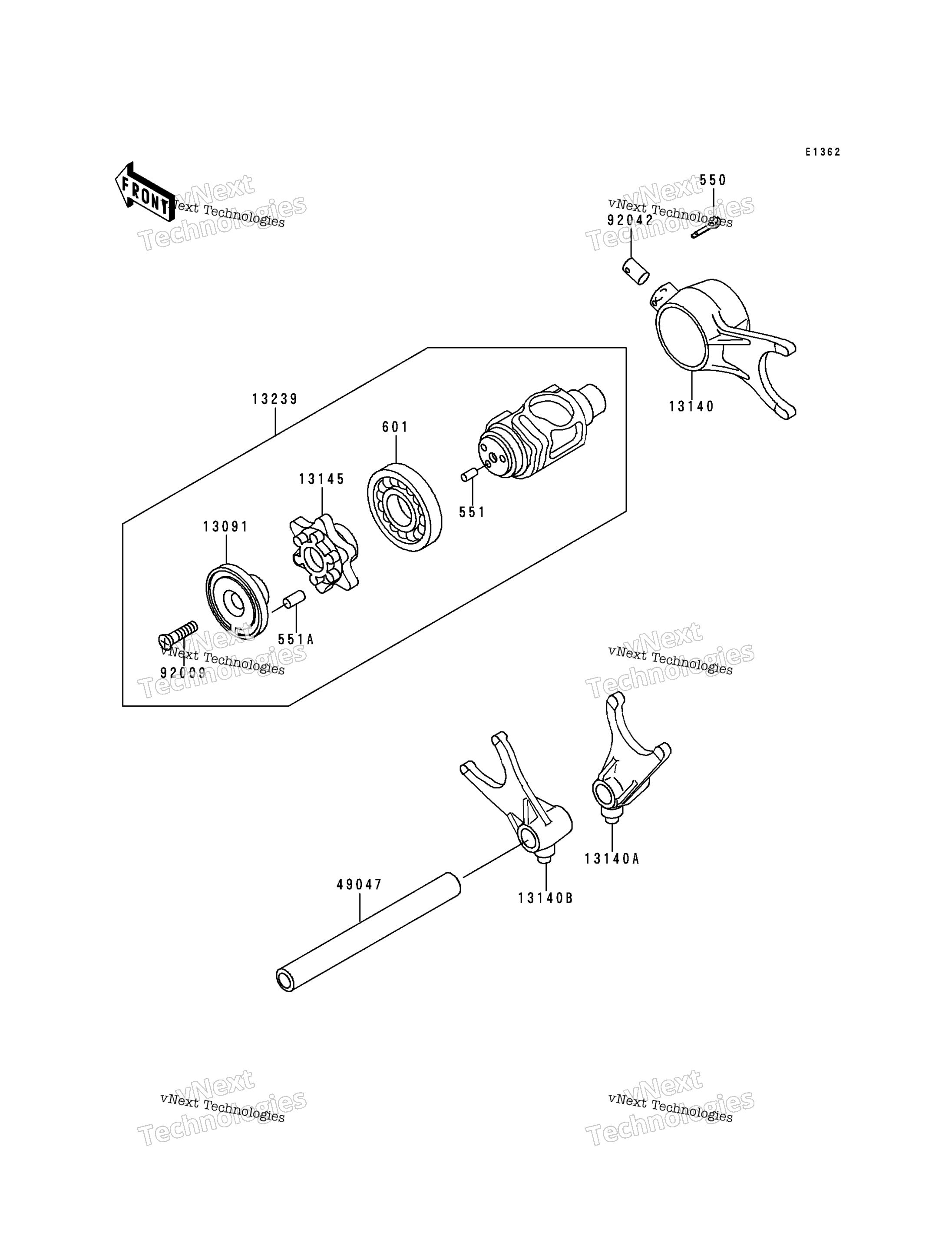 передача Change Drum / Shift Fork(S)