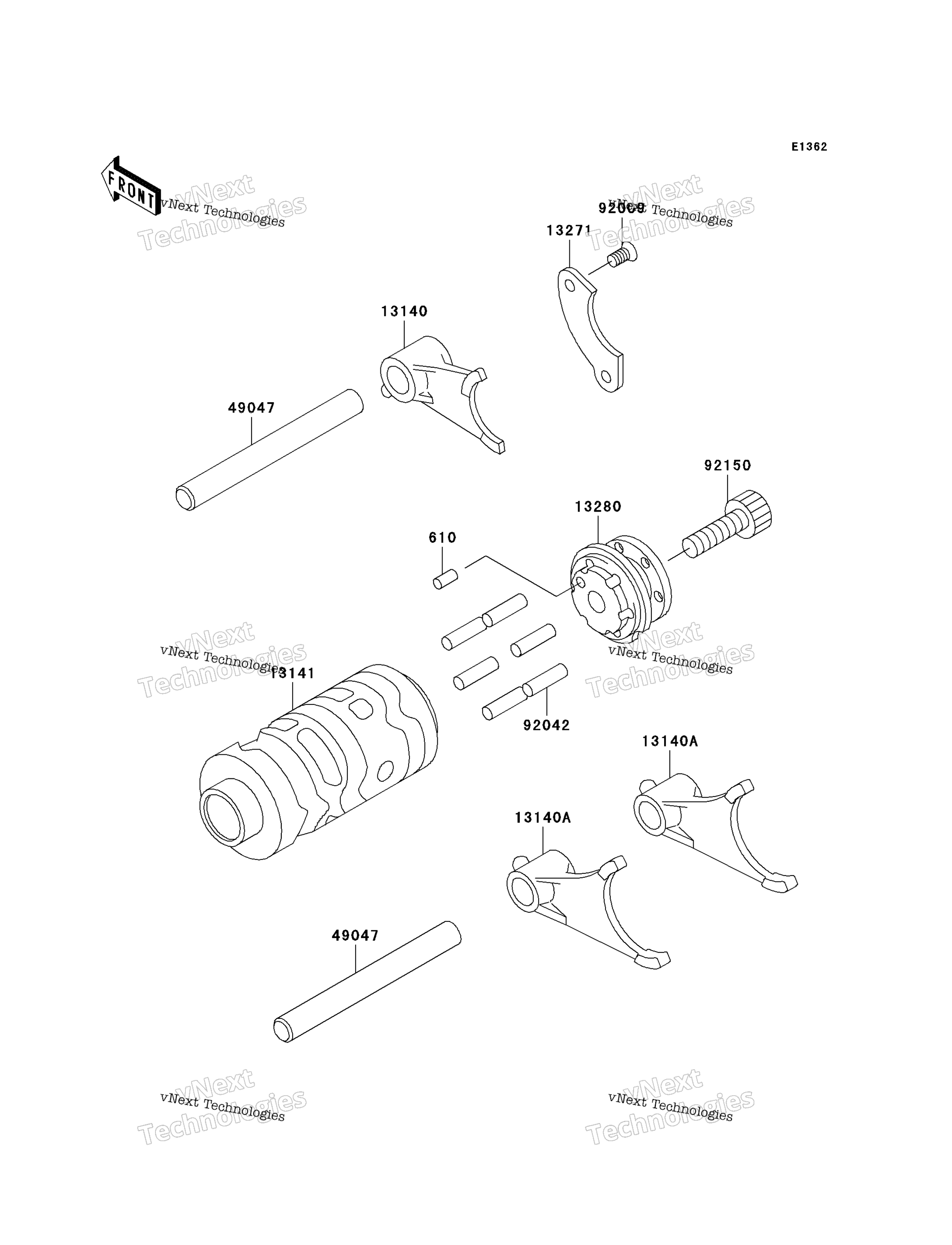 передача Change Drum / Shift Fork(S)