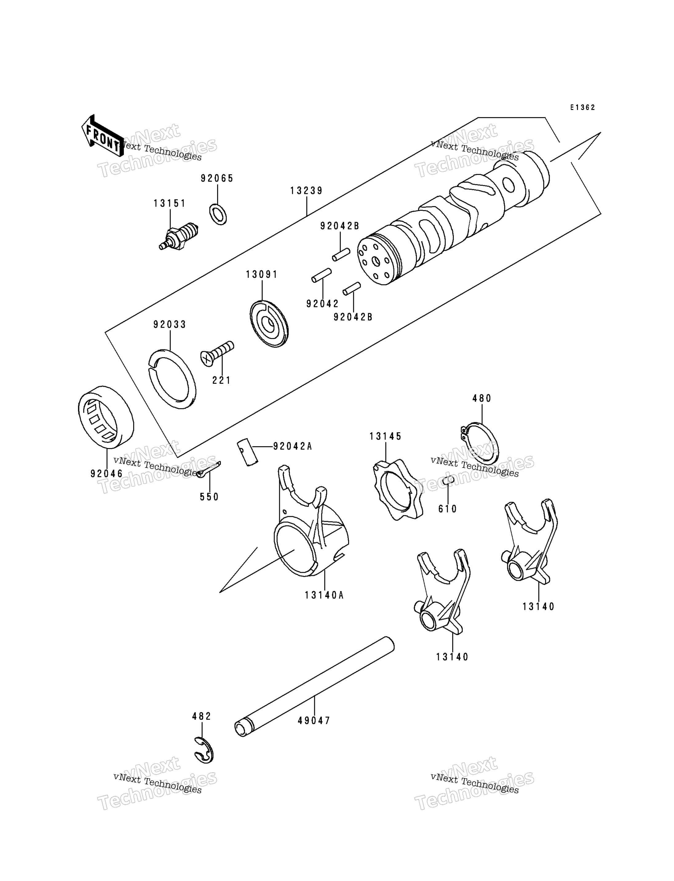 передача Change Drum / Shift Fork(S)