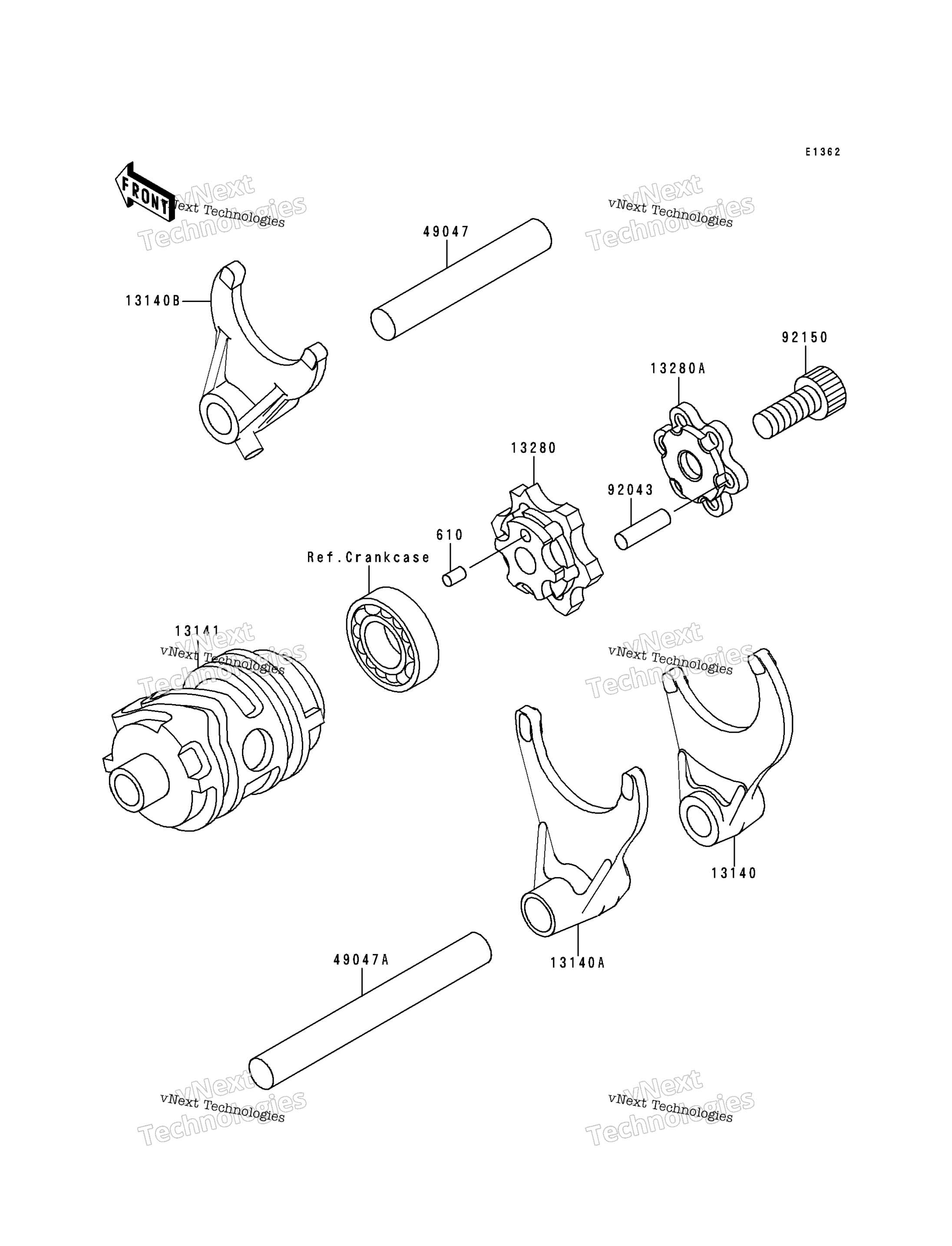 передача Change Drum / Shift Fork(S)