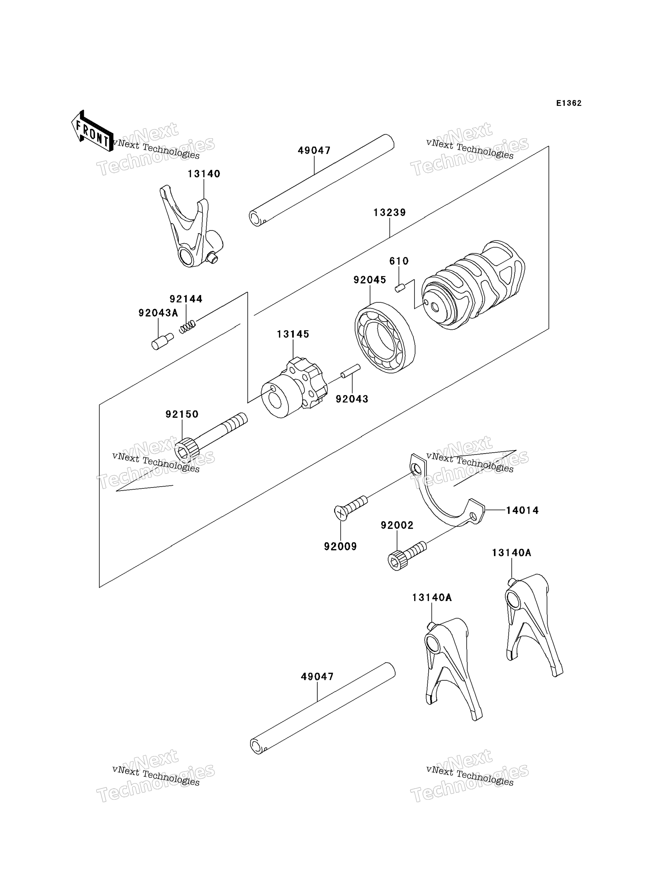 передача Change Drum / Shift Fork(S)