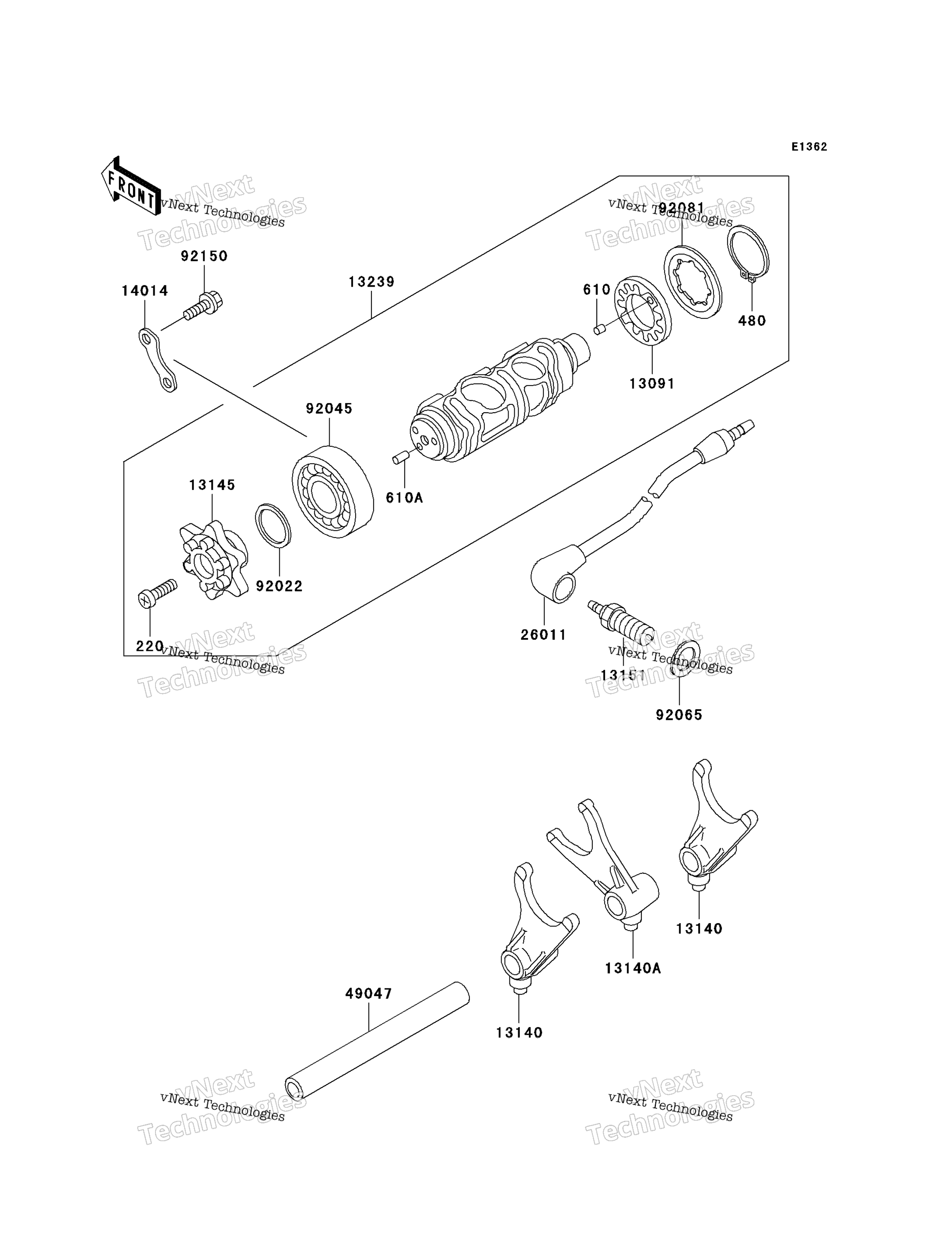 передача Change Drum / Shift Fork(S)